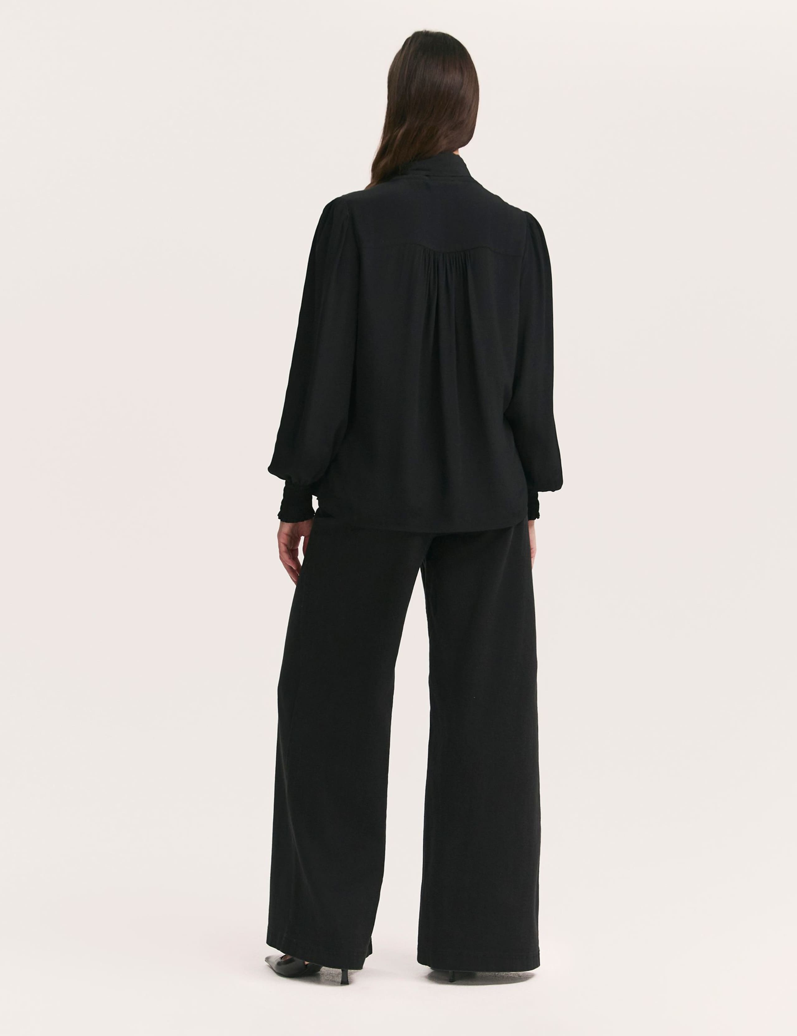 Crepe Tie Neck Blouse 3 of 4