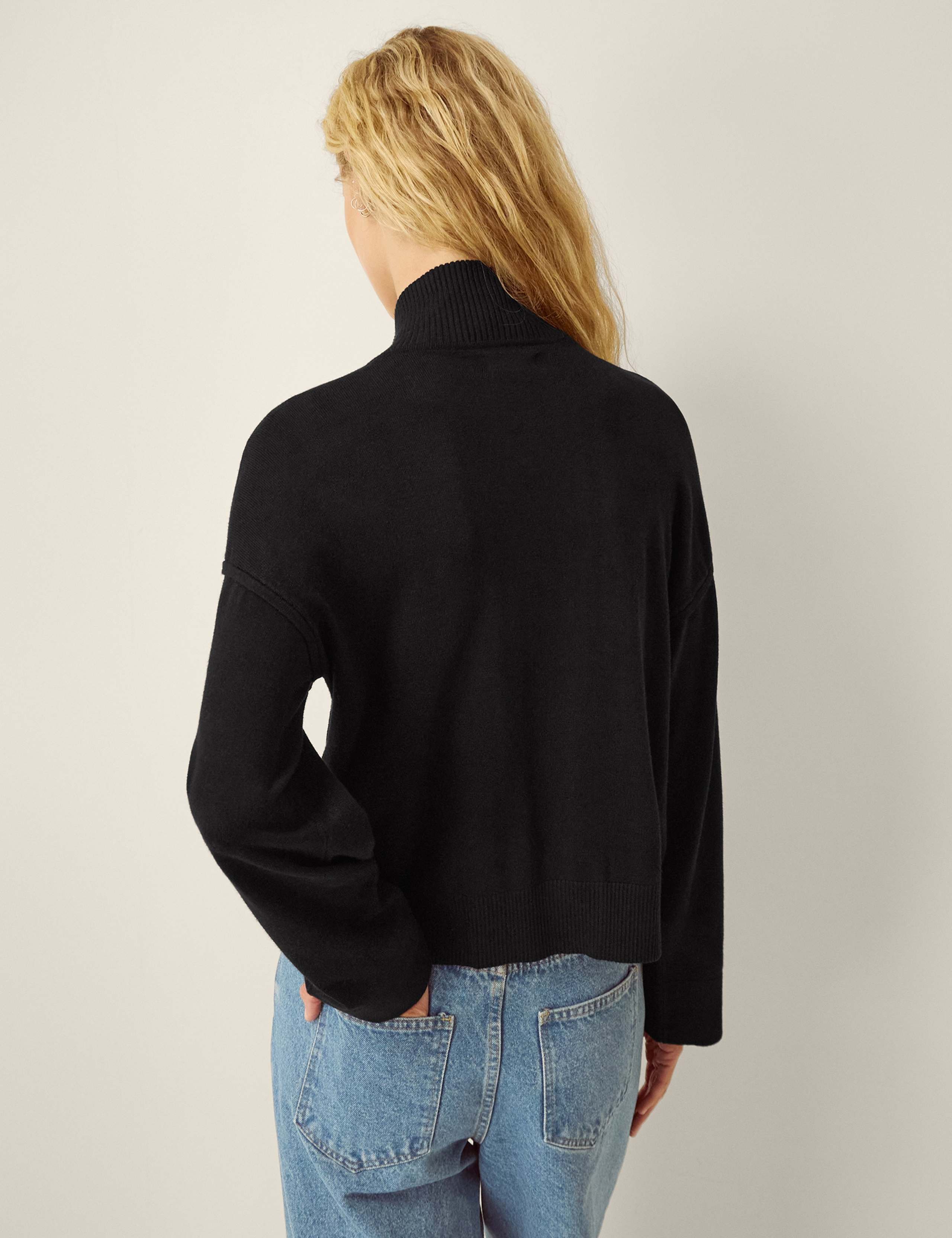 Funnel Neck Bomber Cardigan 2 of 4