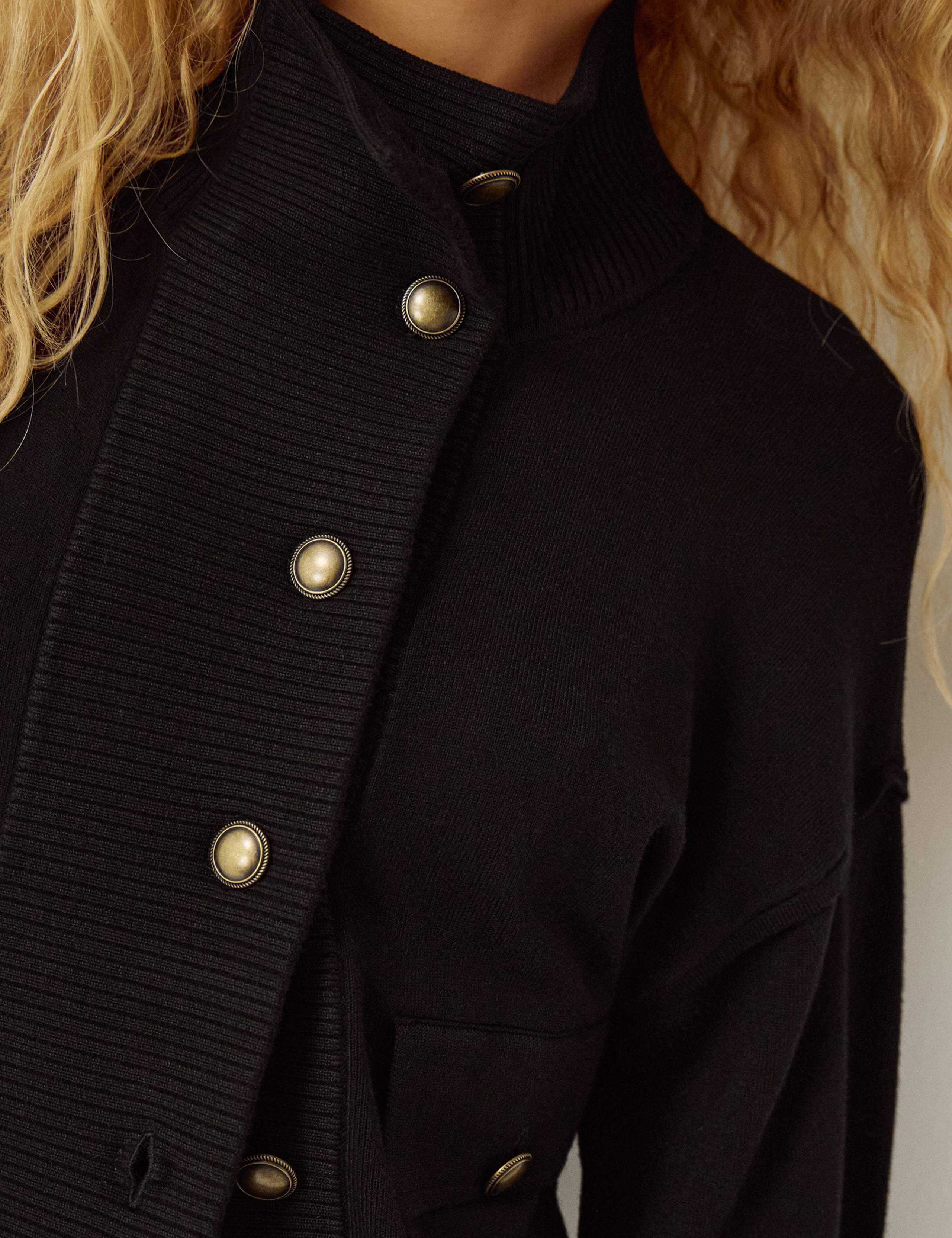 Funnel Neck Bomber Cardigan 4 of 4