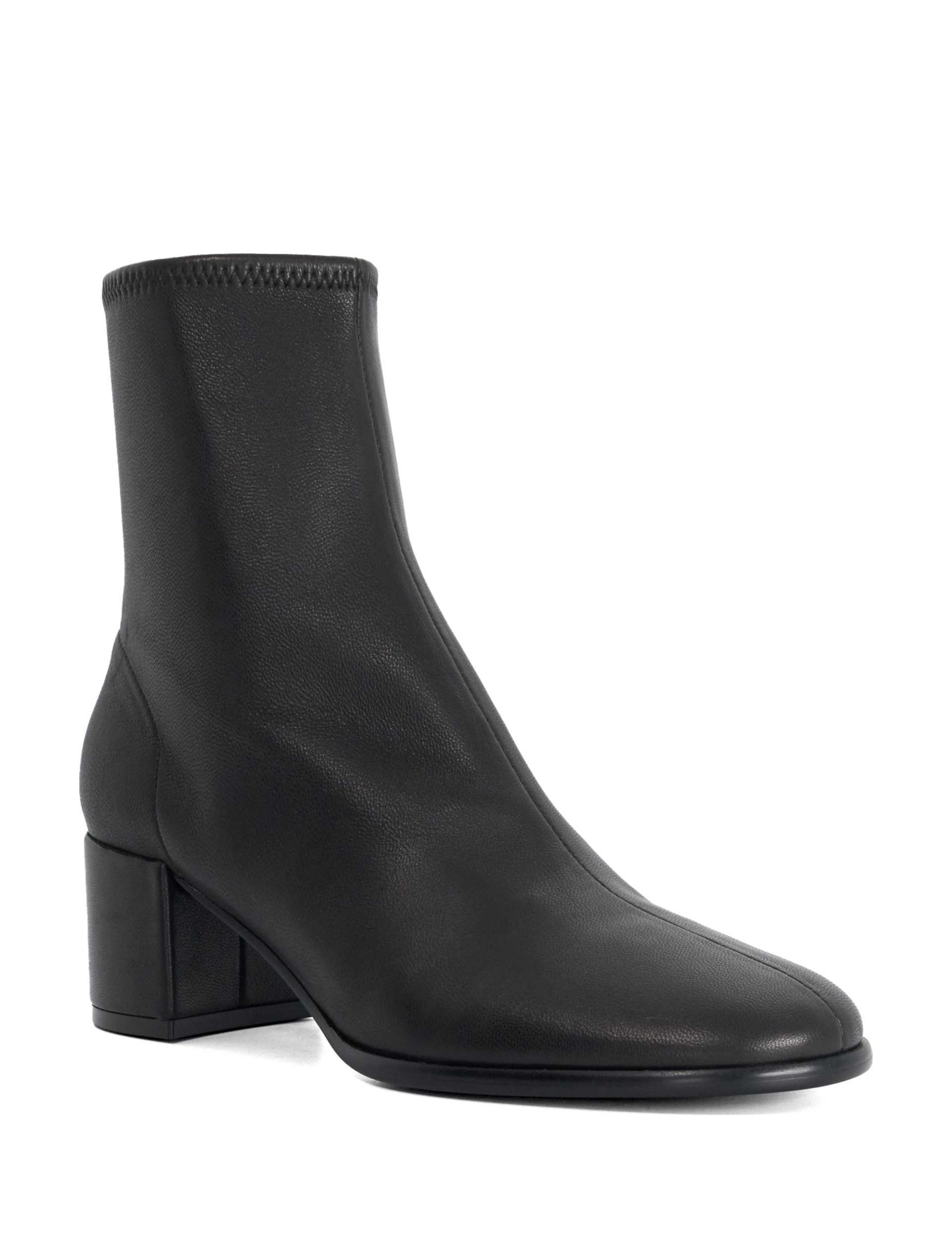 Leather Block Heel Ankle Boots 3 of 5