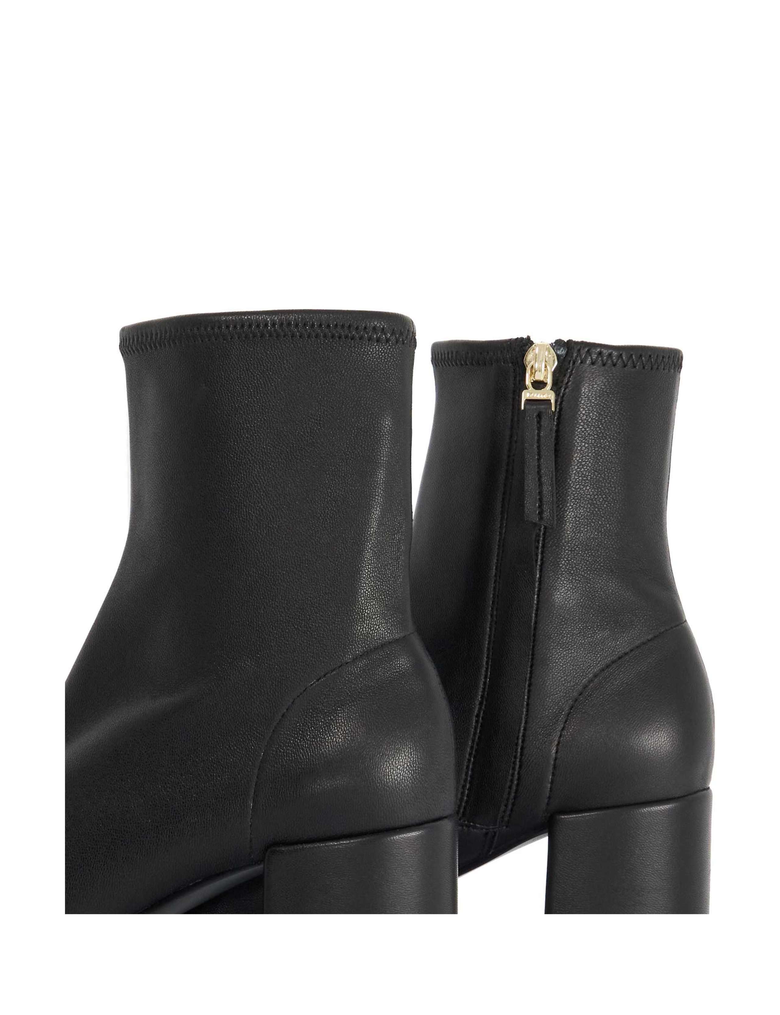 Leather Block Heel Ankle Boots 4 of 5