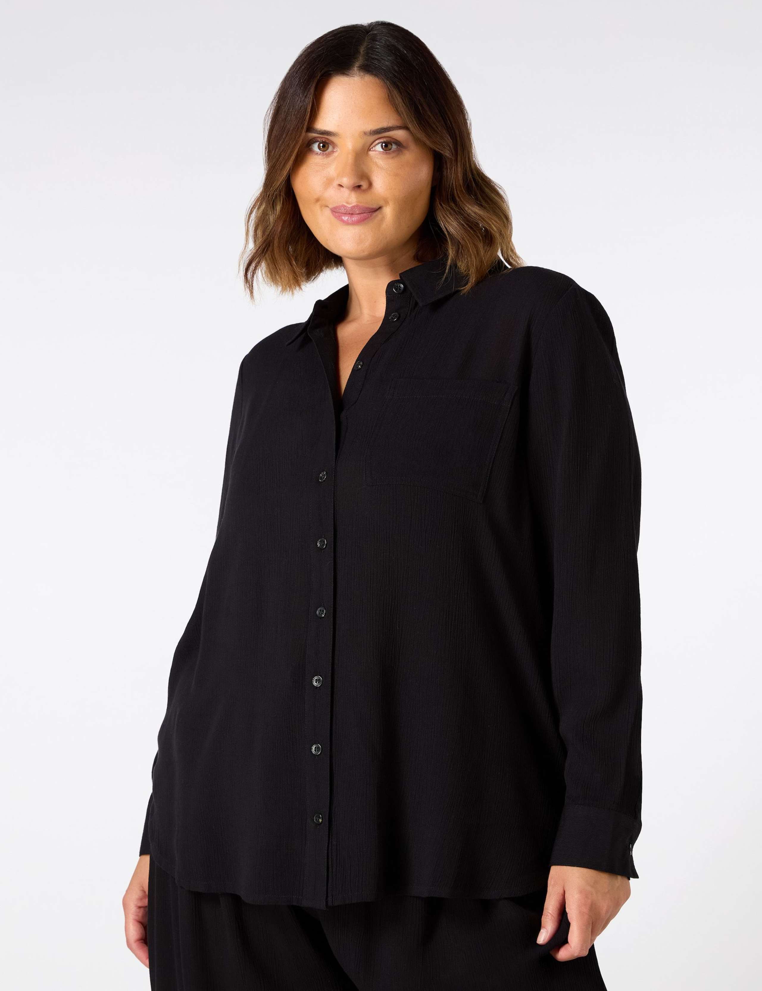 Crinkle Collared Shirt 2 of 4