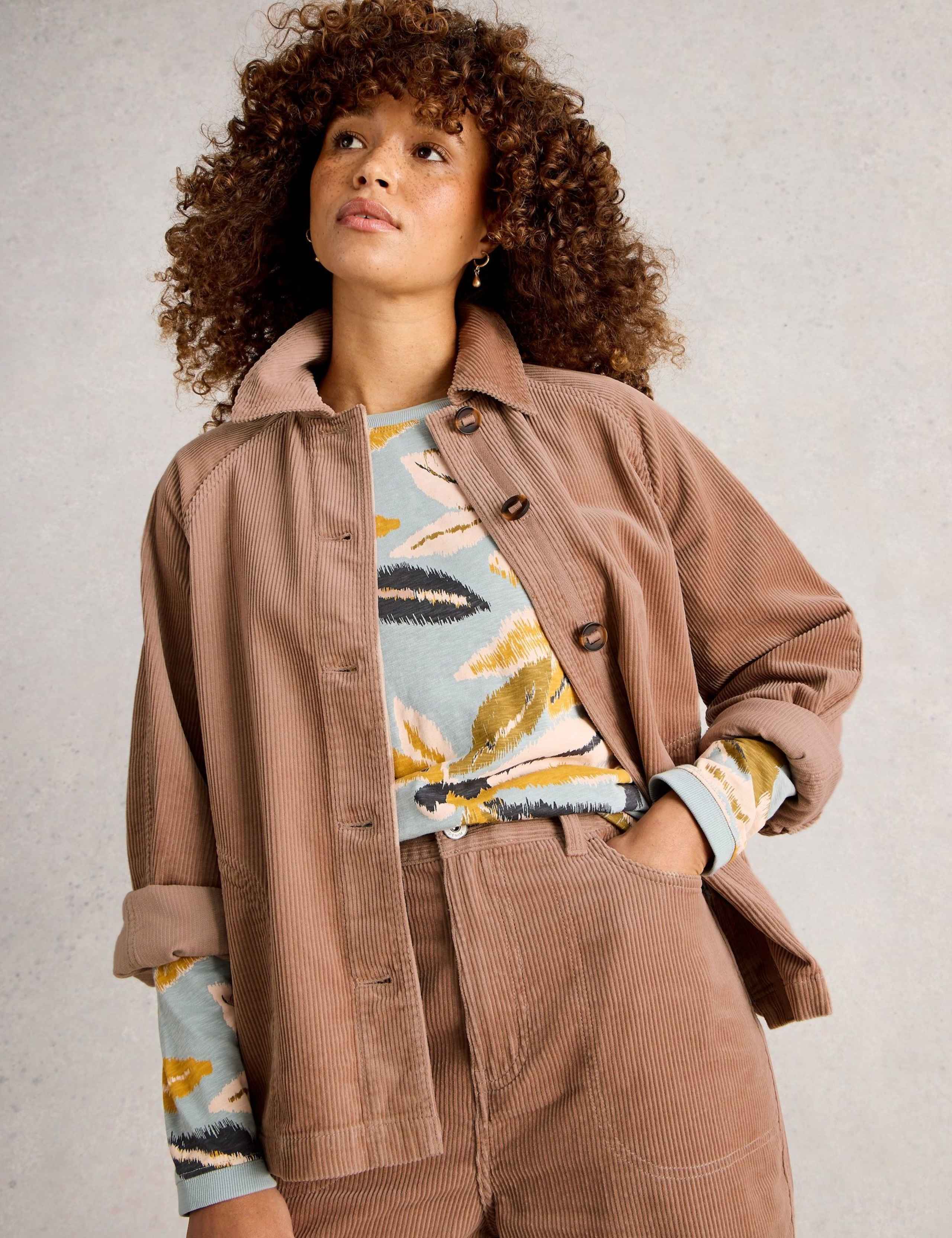 Cotton Rich Textured Utility Jacket with Lyocell 3 of 6