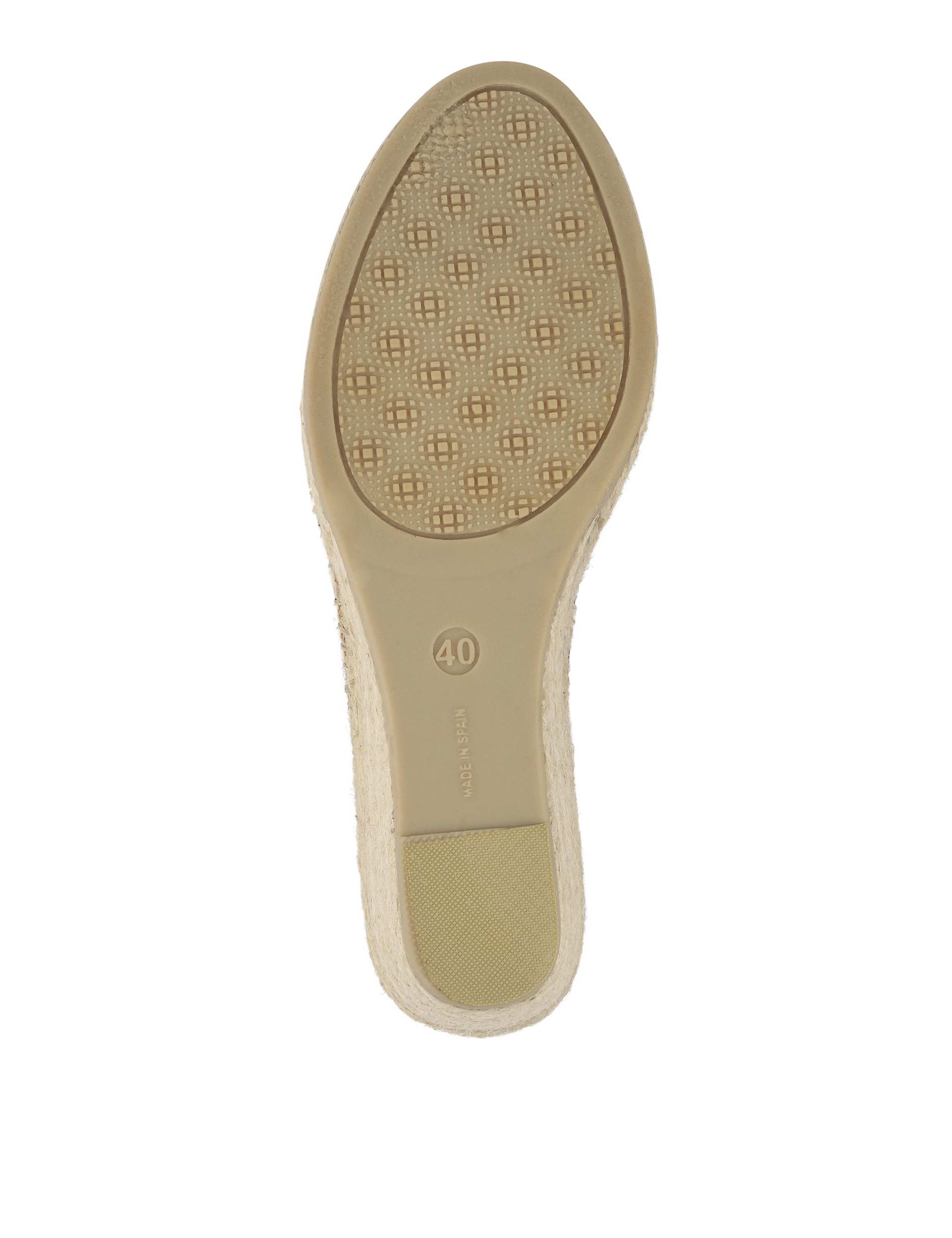 Wide Fit Hair On Leather Wedge Espadrilles 6 of 6