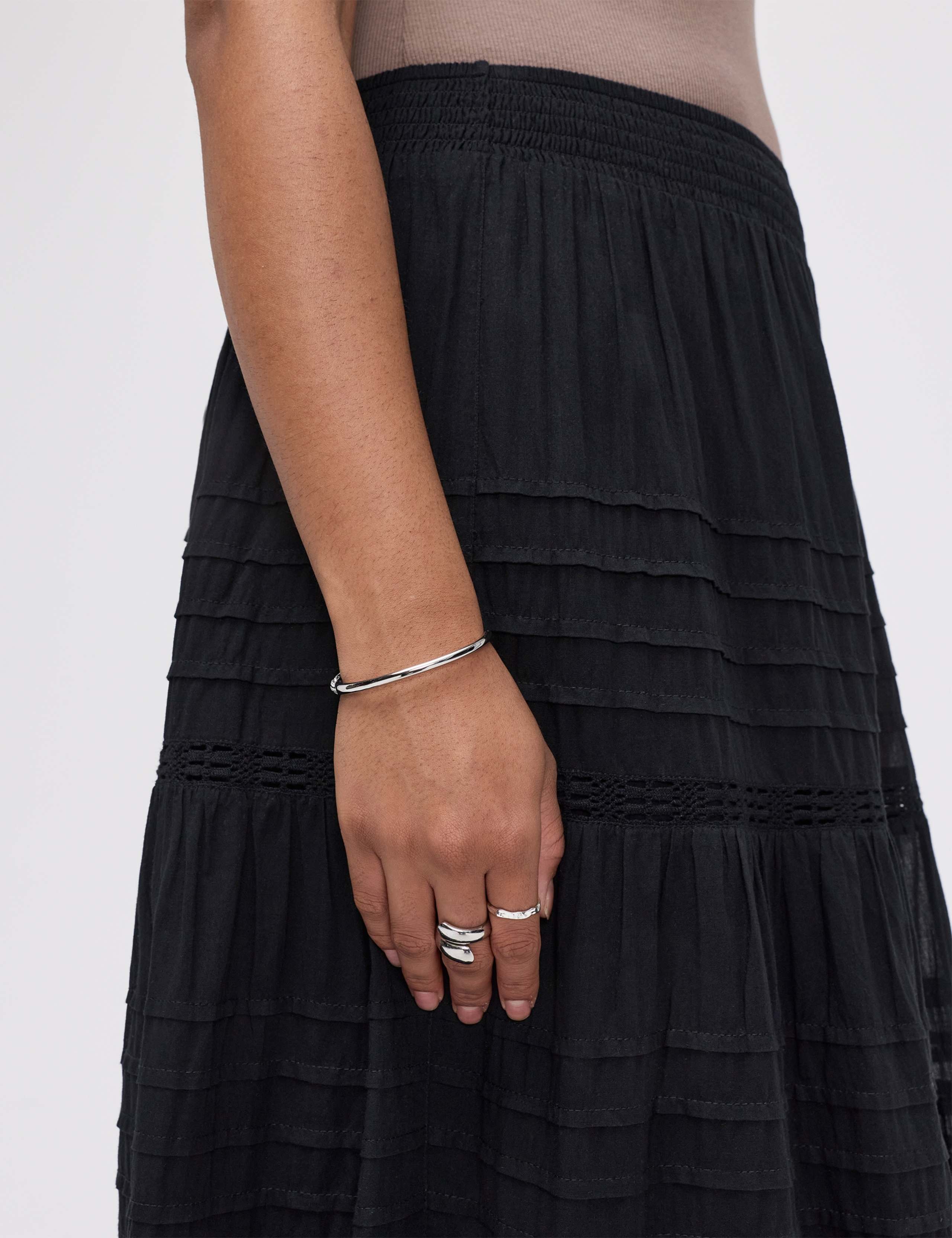 Pure Cotton Midi Tiered Skirt 5 of 6