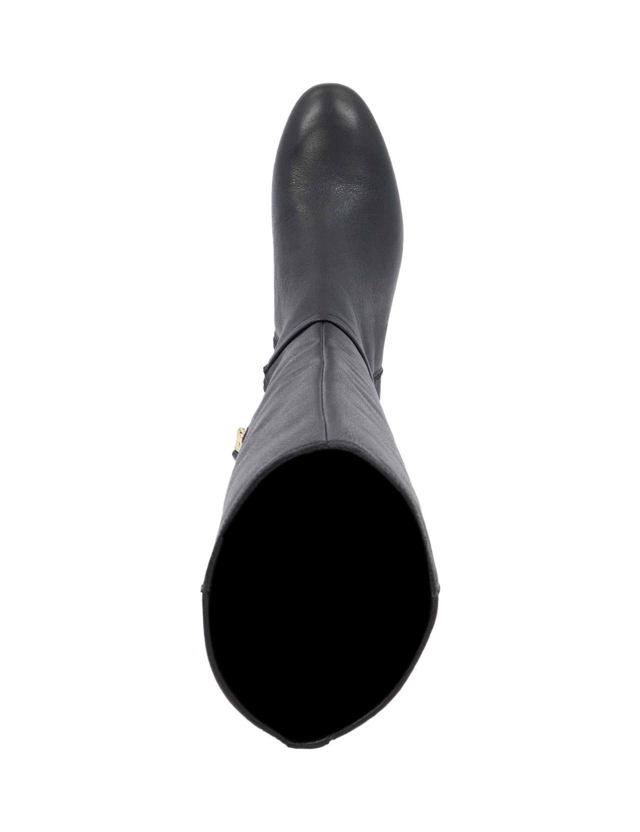 Leather Block Heel Knee High Boots 3 of 5