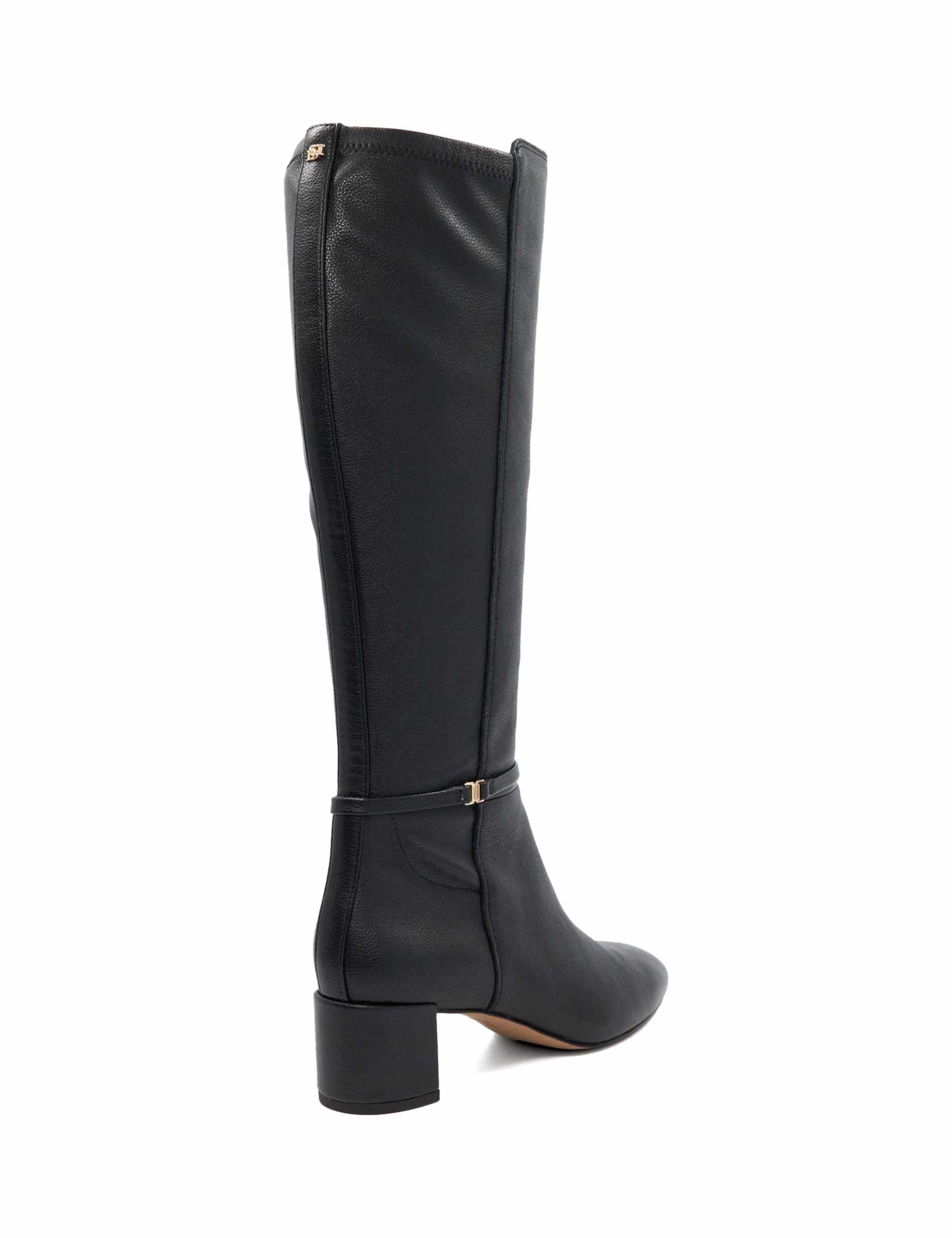 Leather Block Heel Knee High Boots 5 of 5