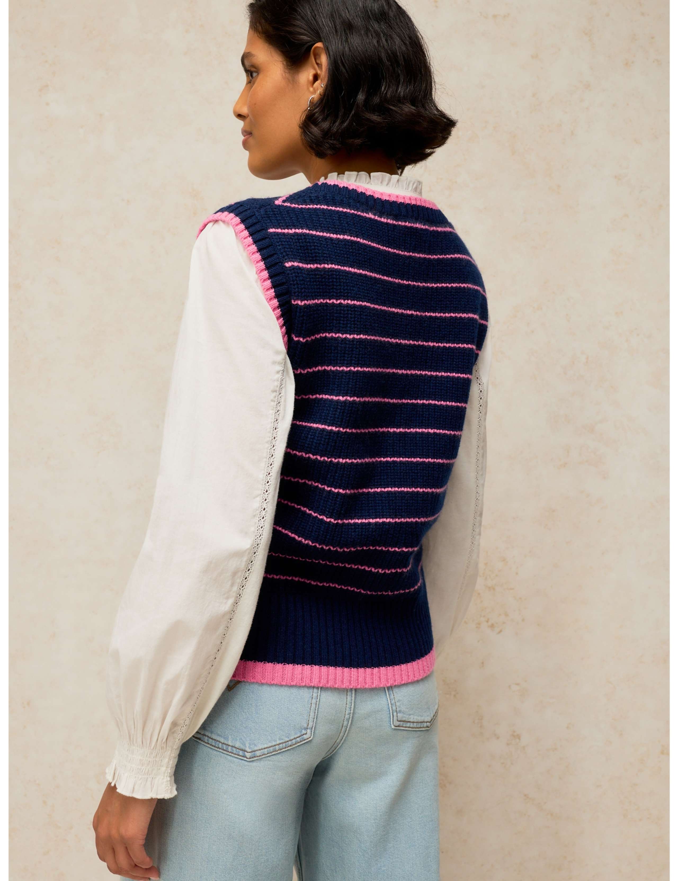 Merino Wool Blend Knitted Vest 4 of 6