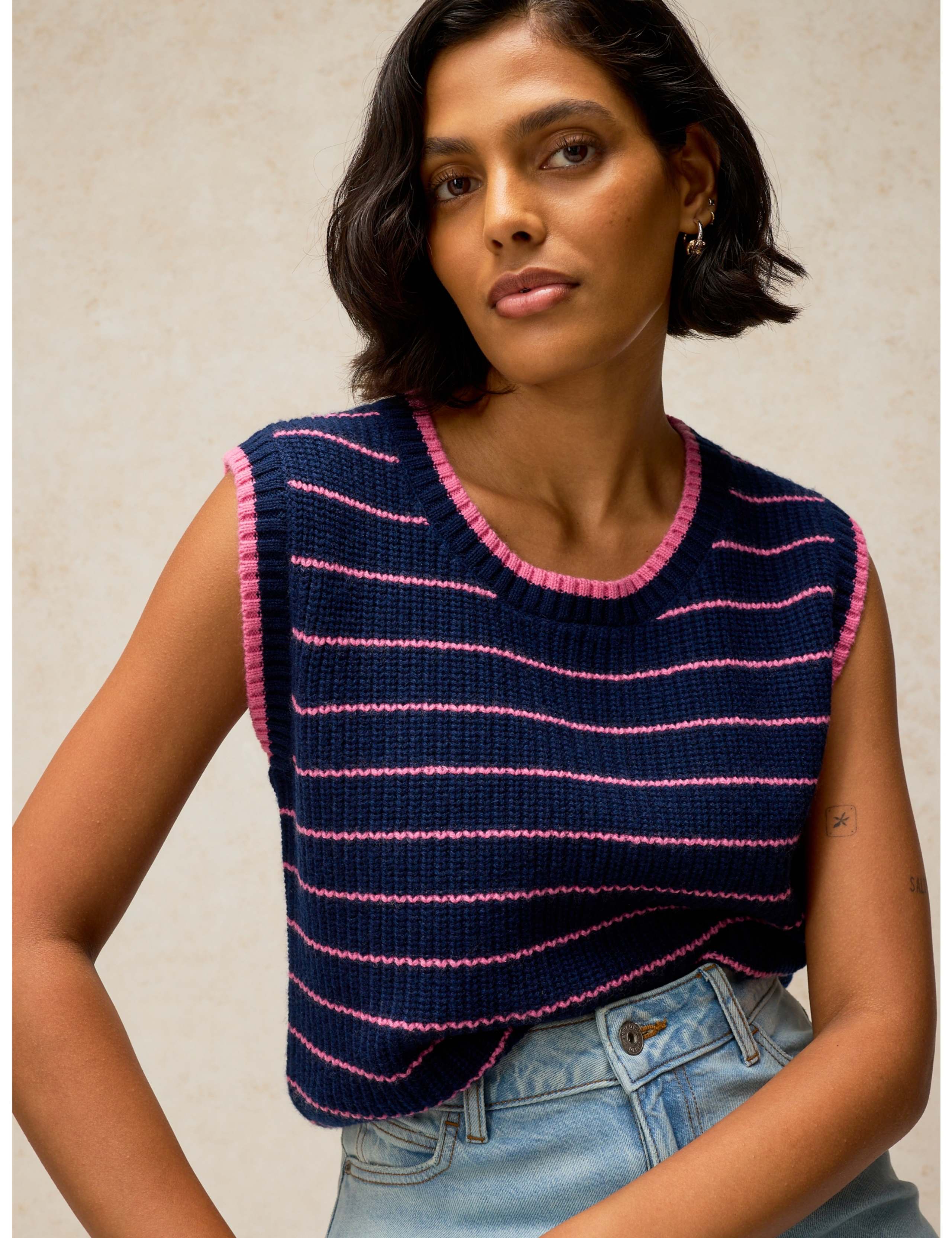 Merino Wool Blend Knitted Vest 5 of 6