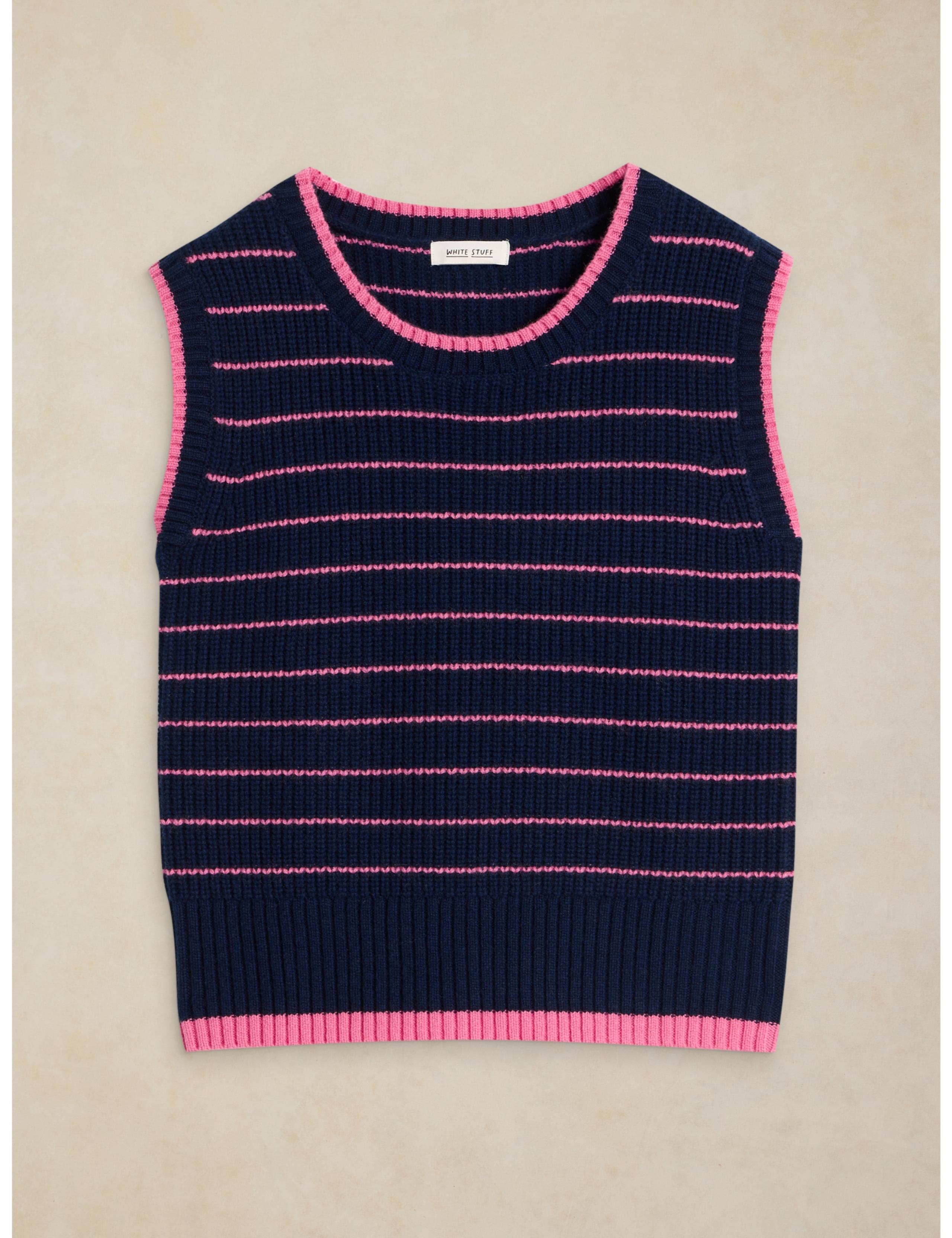 Merino Wool Blend Knitted Vest 2 of 6