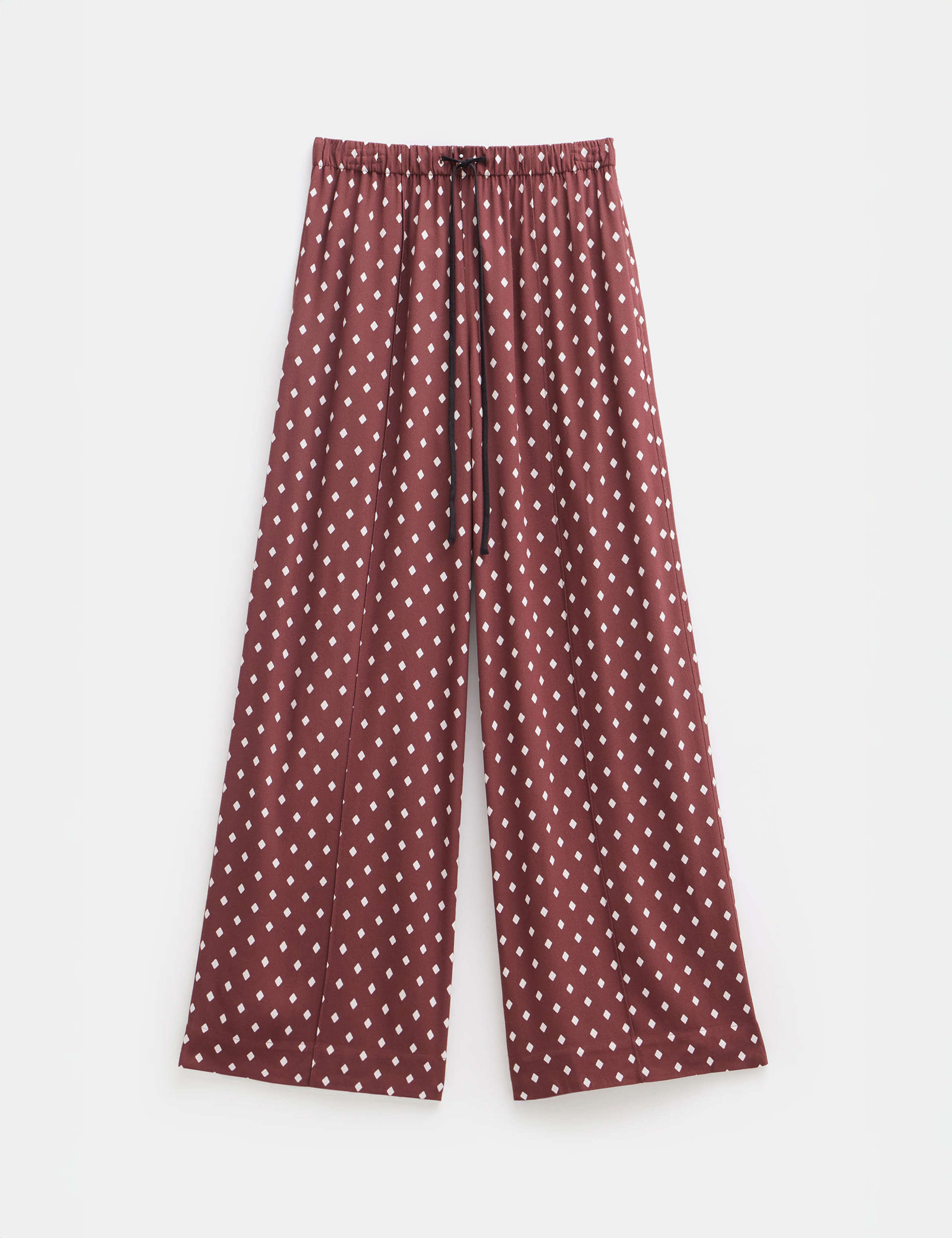 Geometric Print Drawstring Wide Leg Trousers 2 of 4