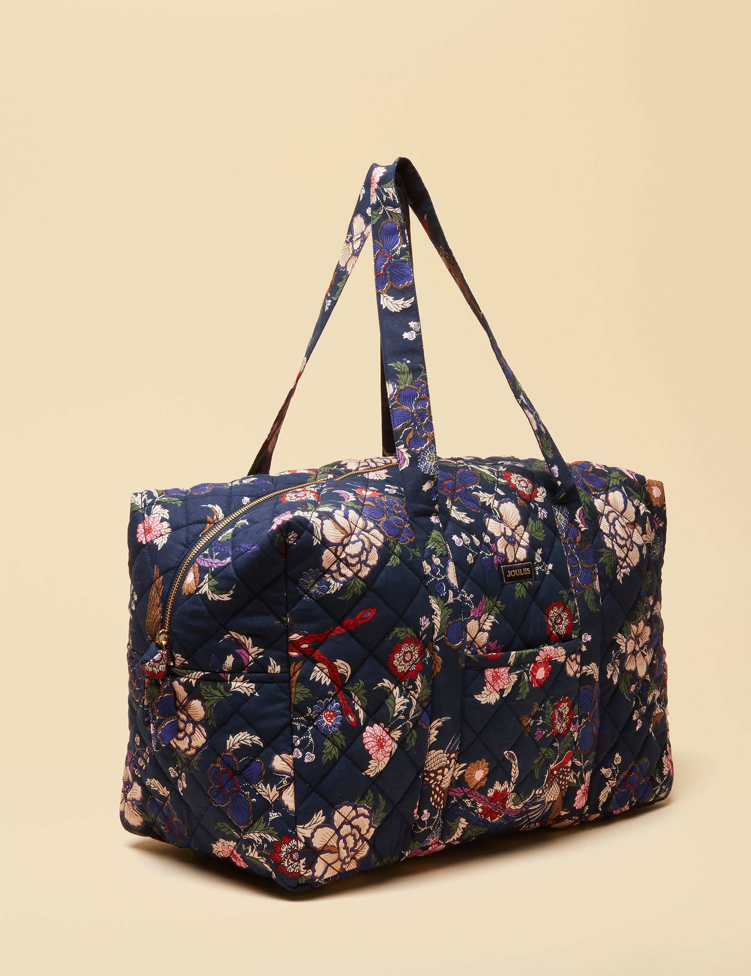 Pure Cotton Floral Quilted Weekend Bag 4 of 9