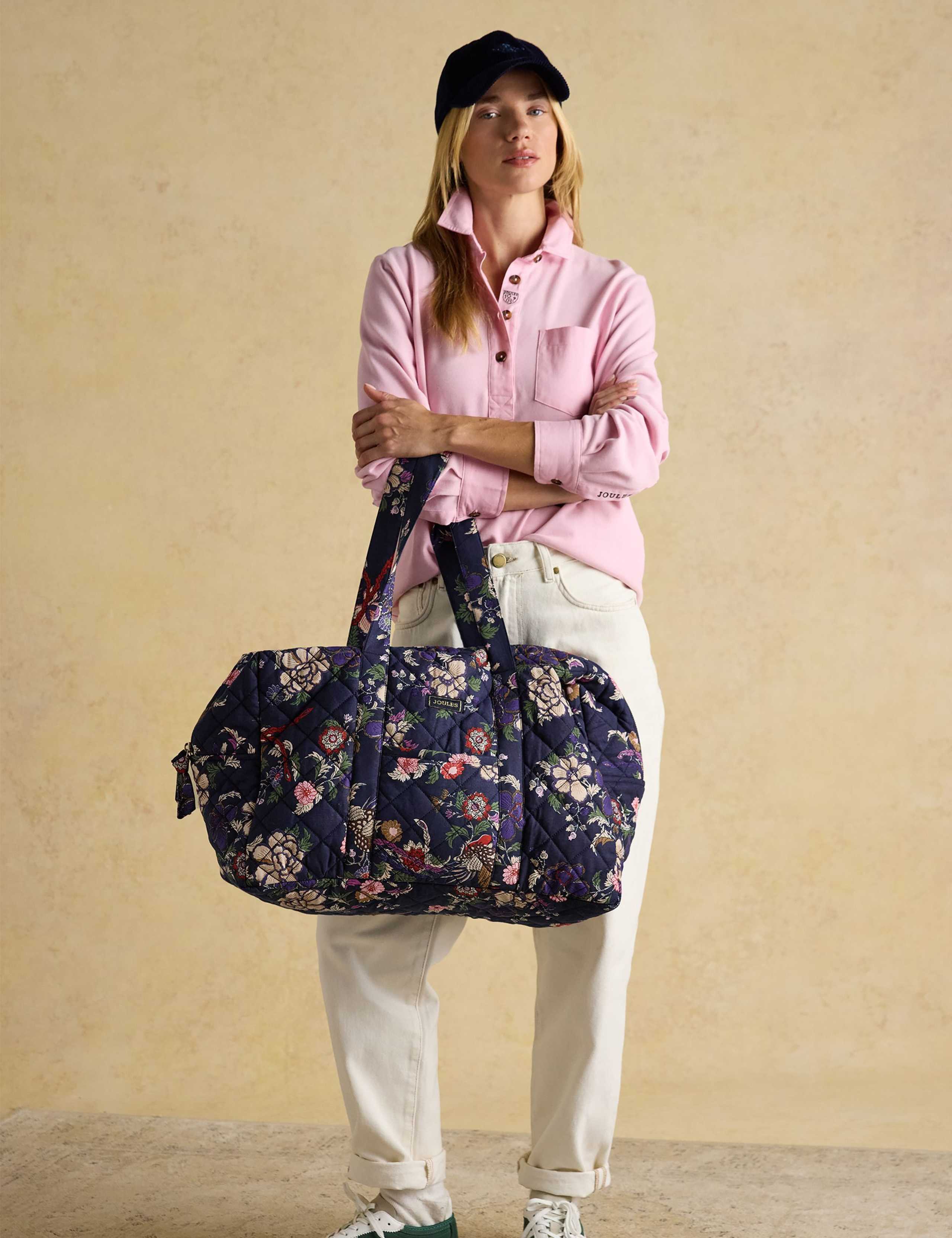 Pure Cotton Floral Quilted Weekend Bag 9 of 9