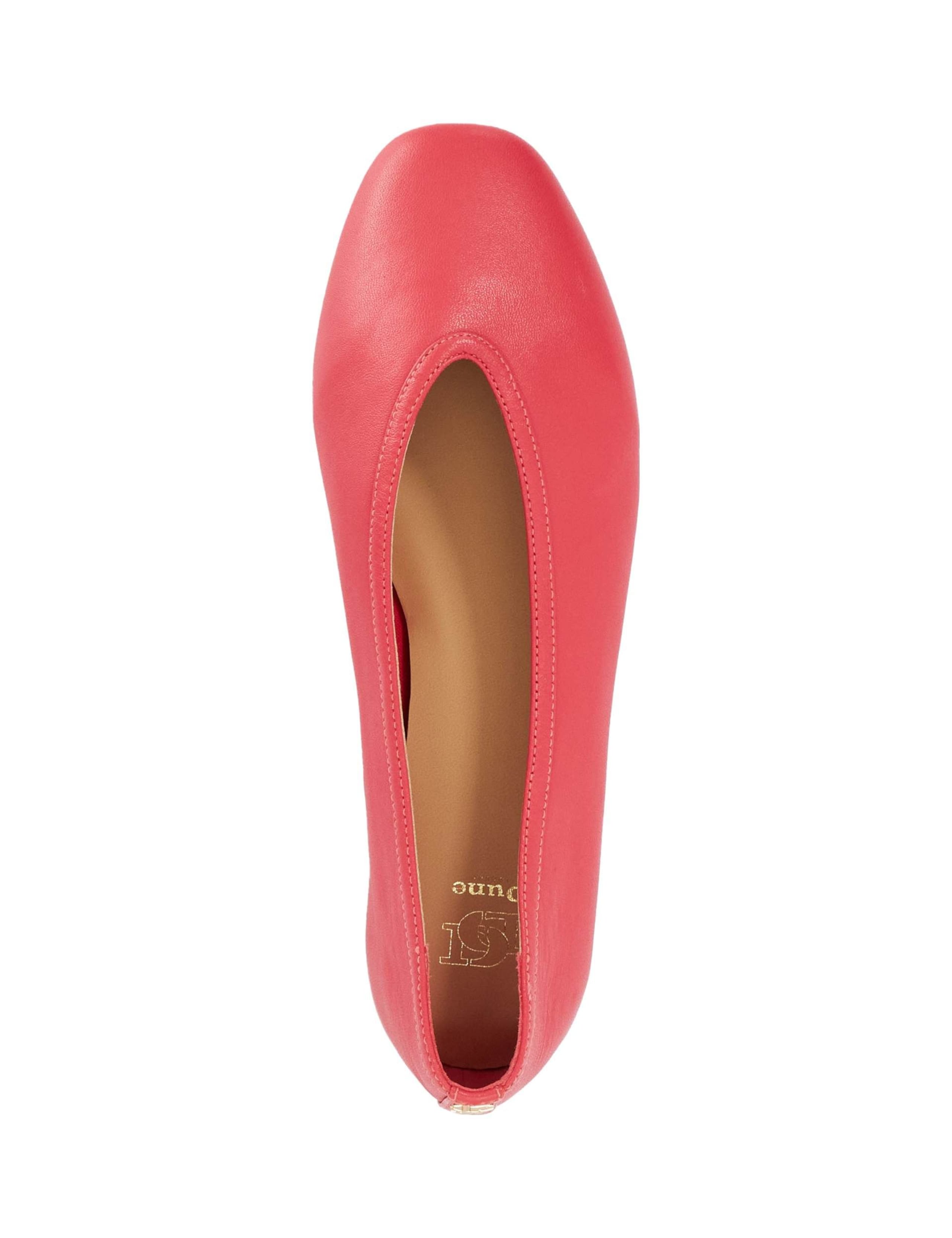 Leather Flat Round Toe Ballet Pumps 2 of 6