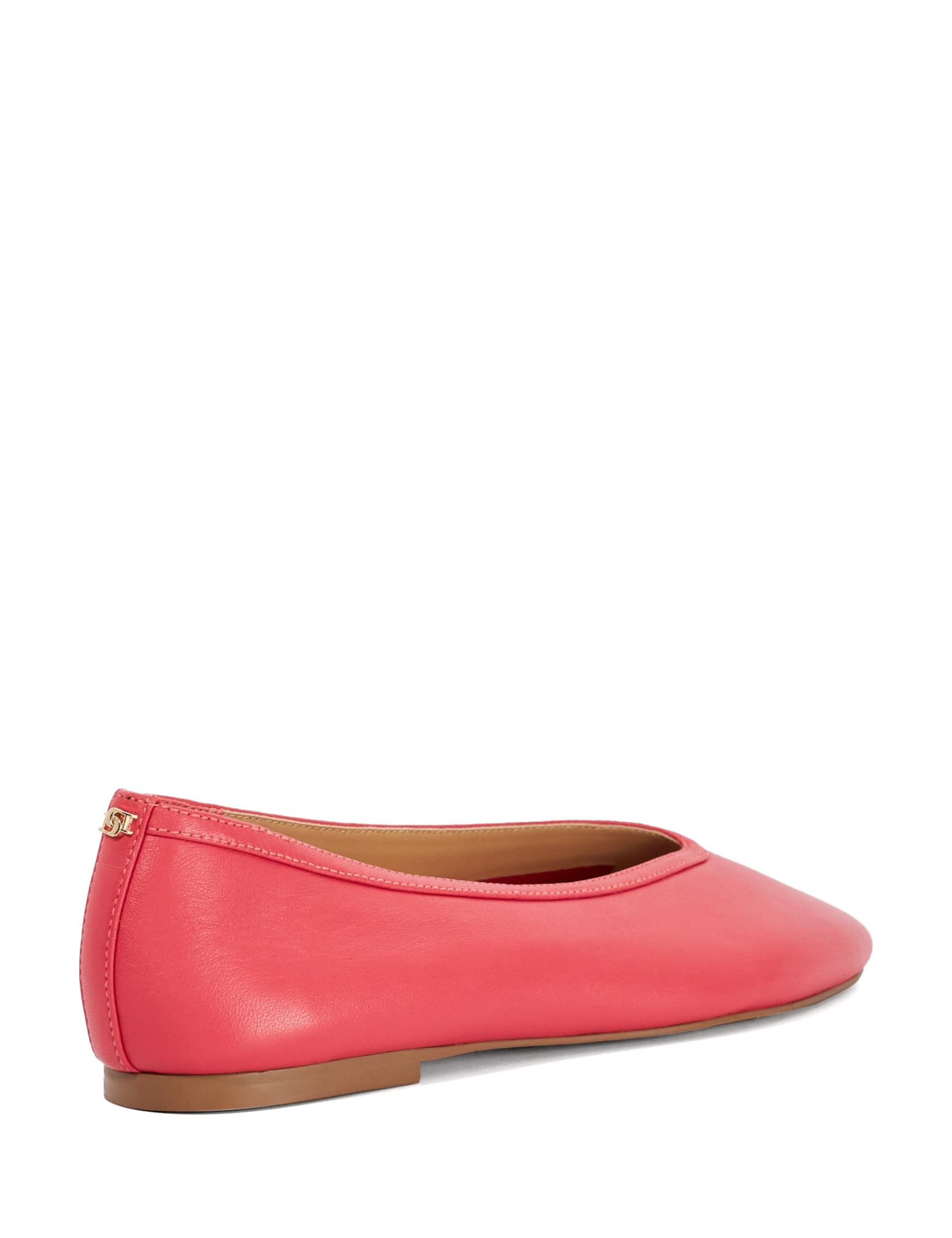 Leather Flat Round Toe Ballet Pumps 5 of 6