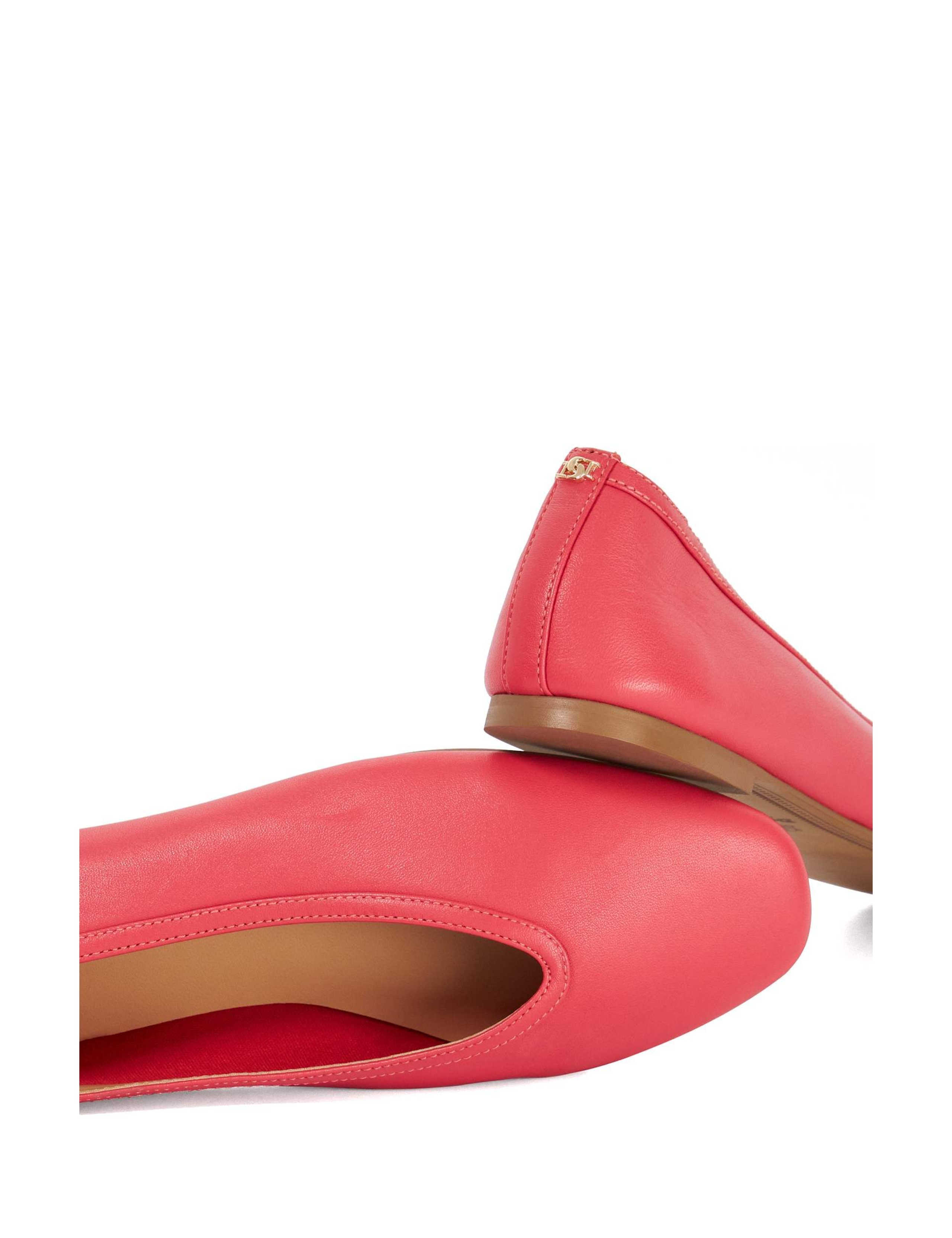 Leather Flat Round Toe Ballet Pumps 6 of 6