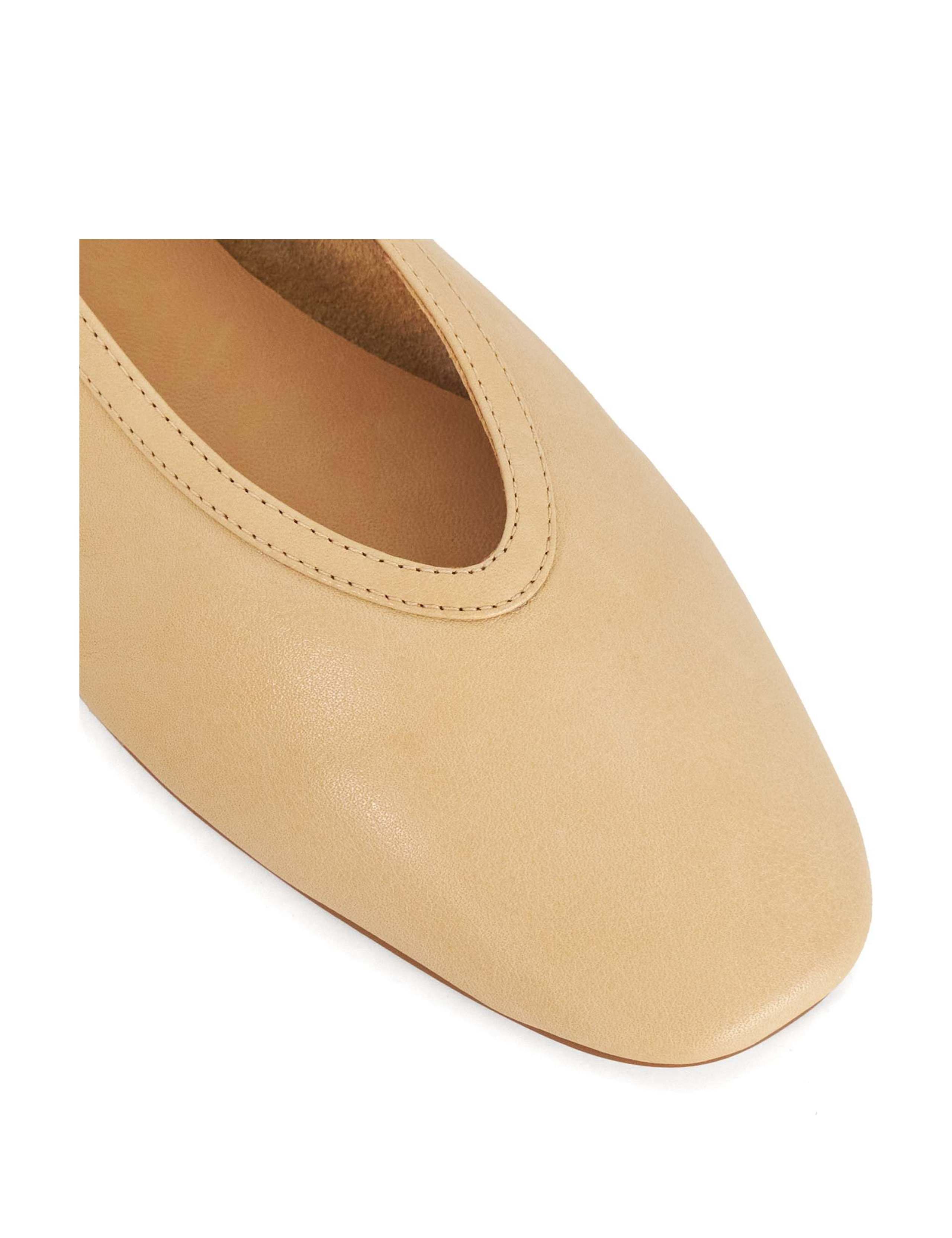 Leather Flat Round Toe Ballet Pumps 6 of 6