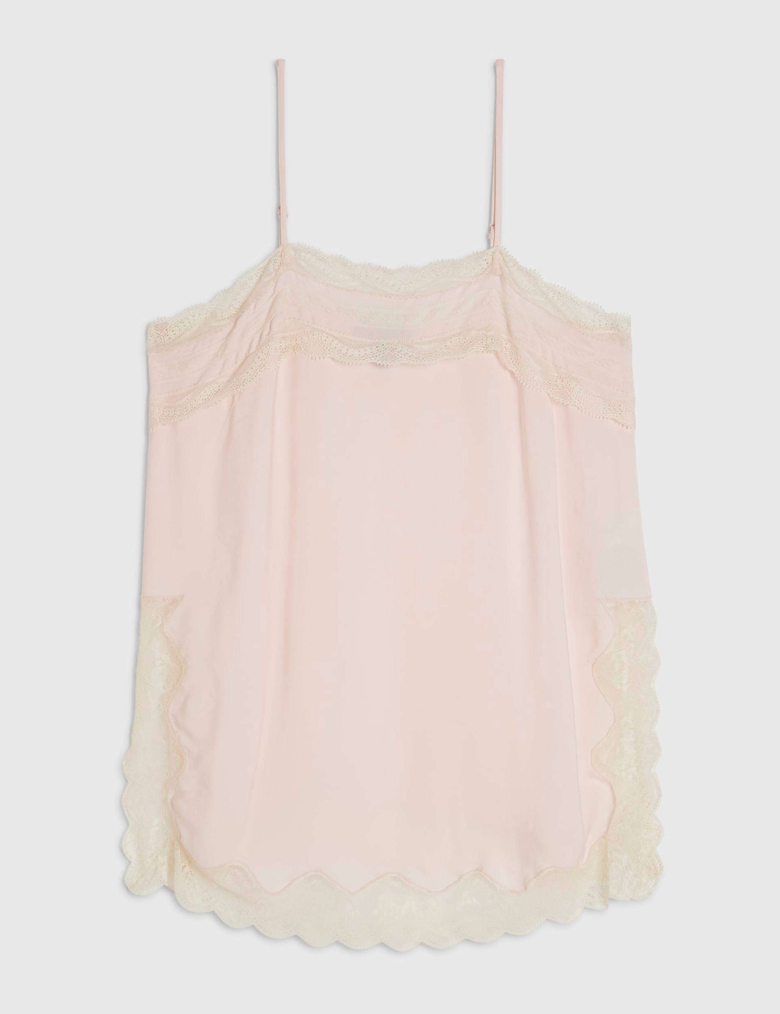 Lace Trim Square Neck Cami Top 2 of 5
