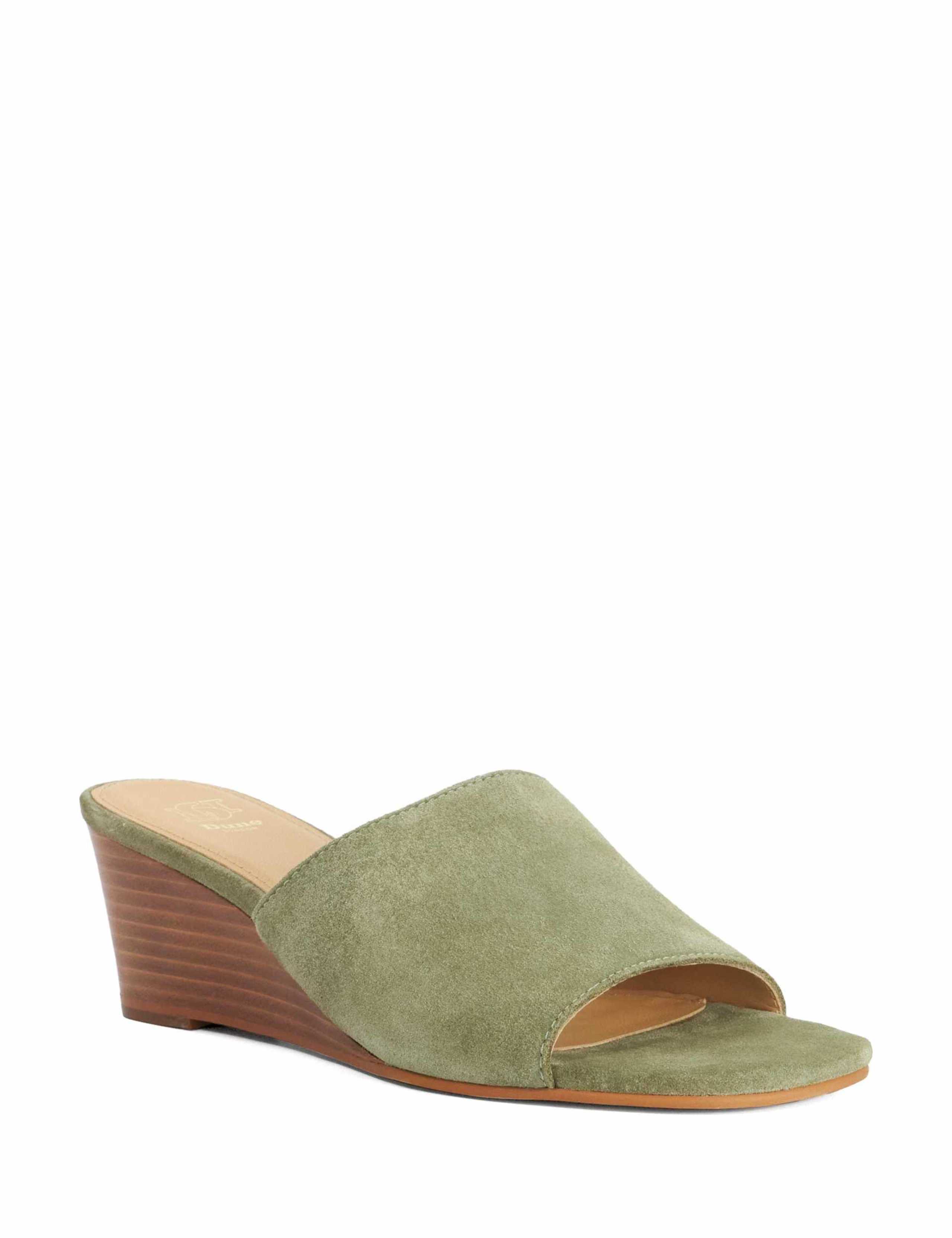 Suede Wedge Open Toe Mules 3 of 5