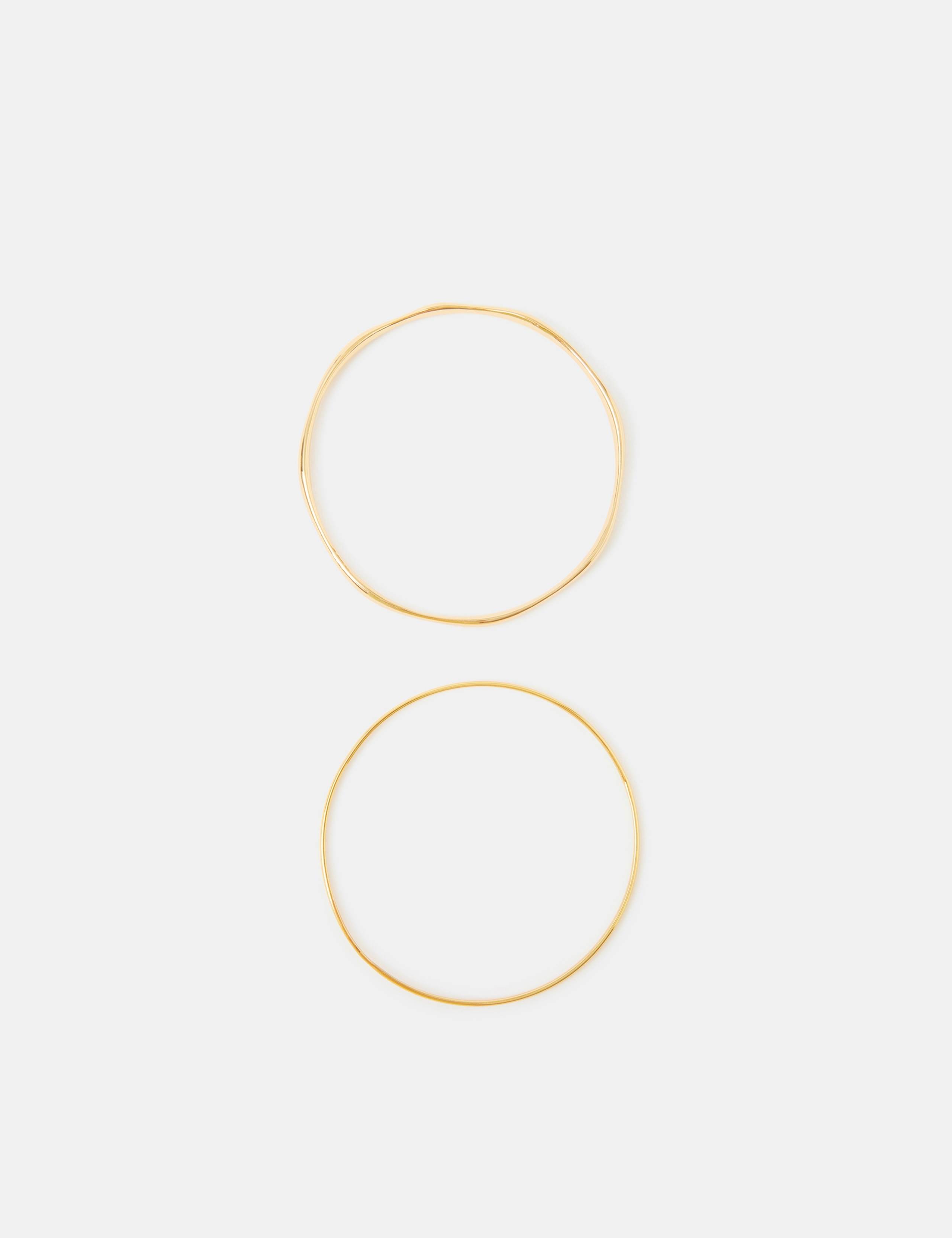 2 Pack 14ct Gold Plated Bangles 2 of 3