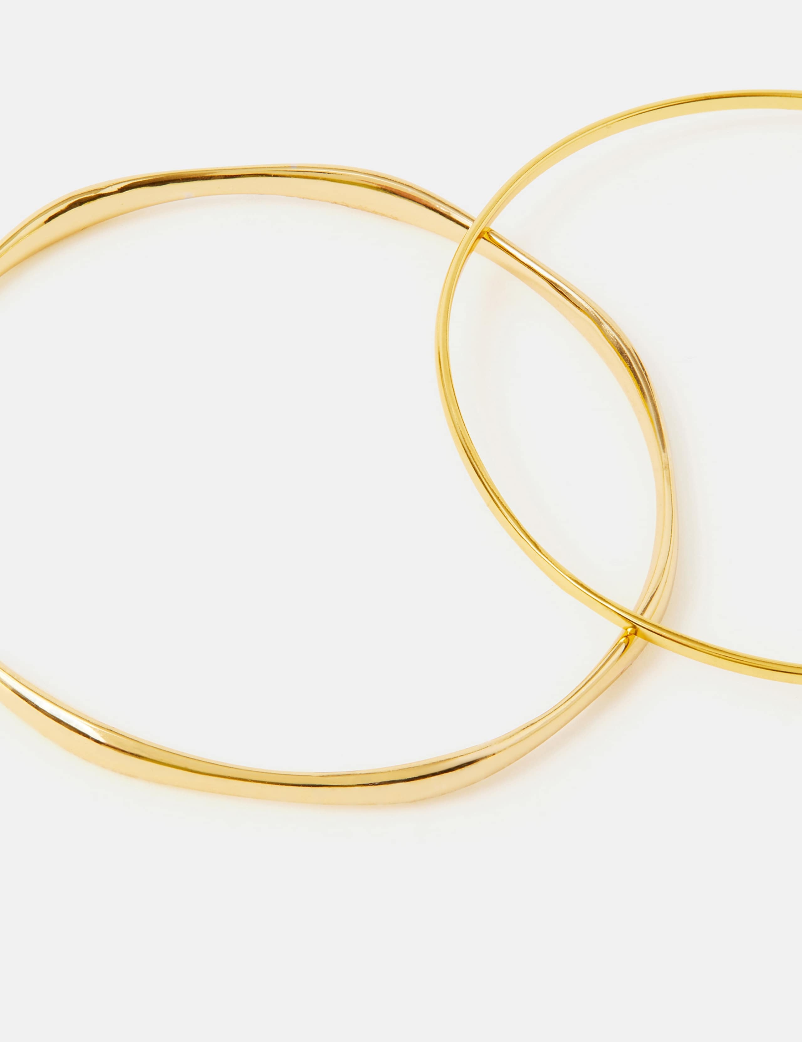 2 Pack 14ct Gold Plated Bangles 3 of 3