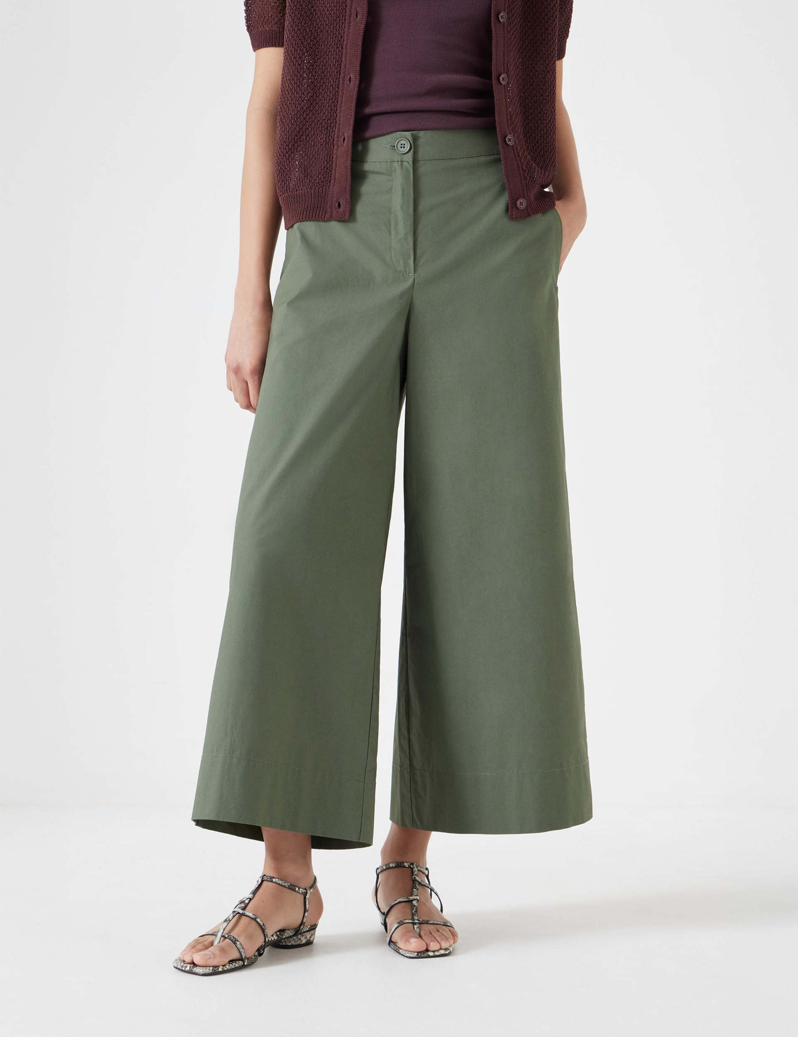 Pure Cotton Wide Leg Cropped Chinos 5 of 5