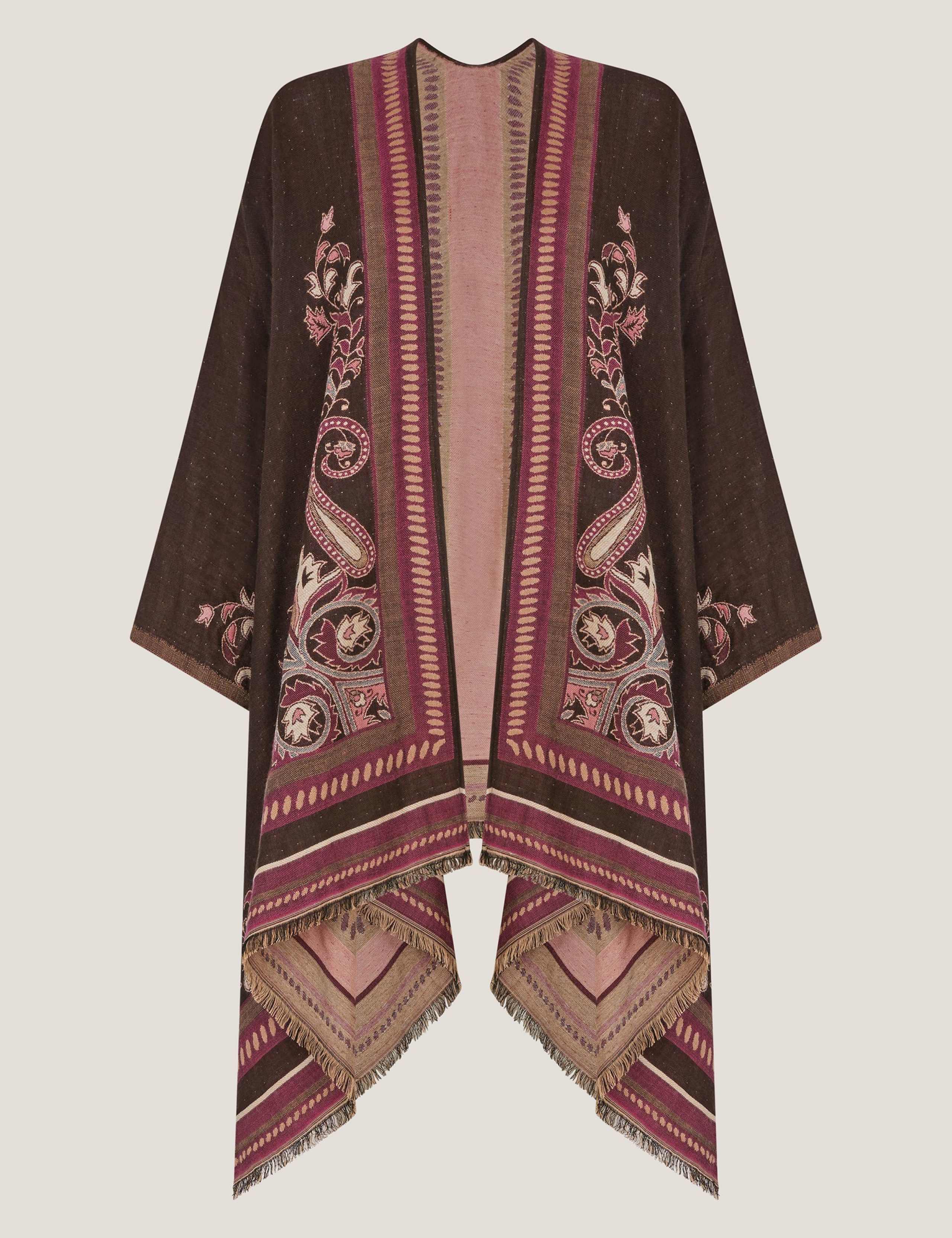 Jacquard Floral Edge to Edge Cardigan 2 of 5