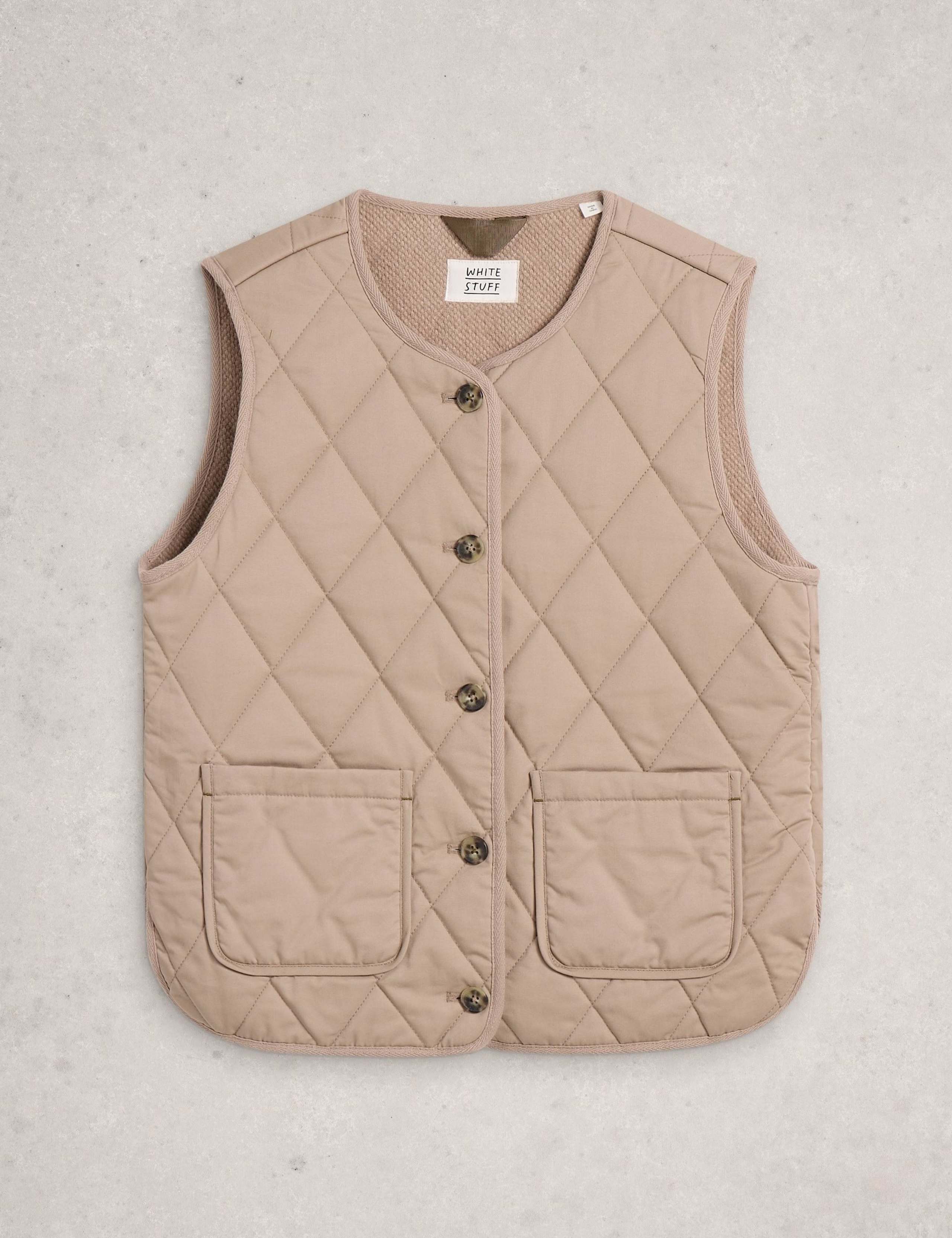 Button Front Quilted Gilet 2 of 6