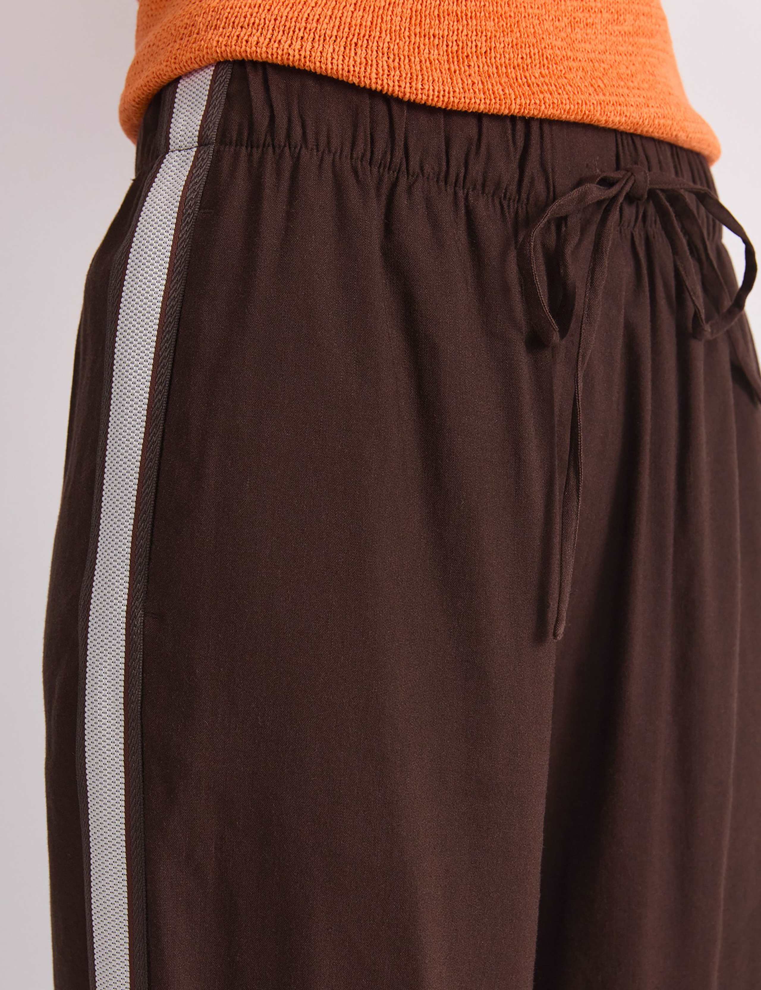 Linen Blend Drawstring Trousers 6 of 6