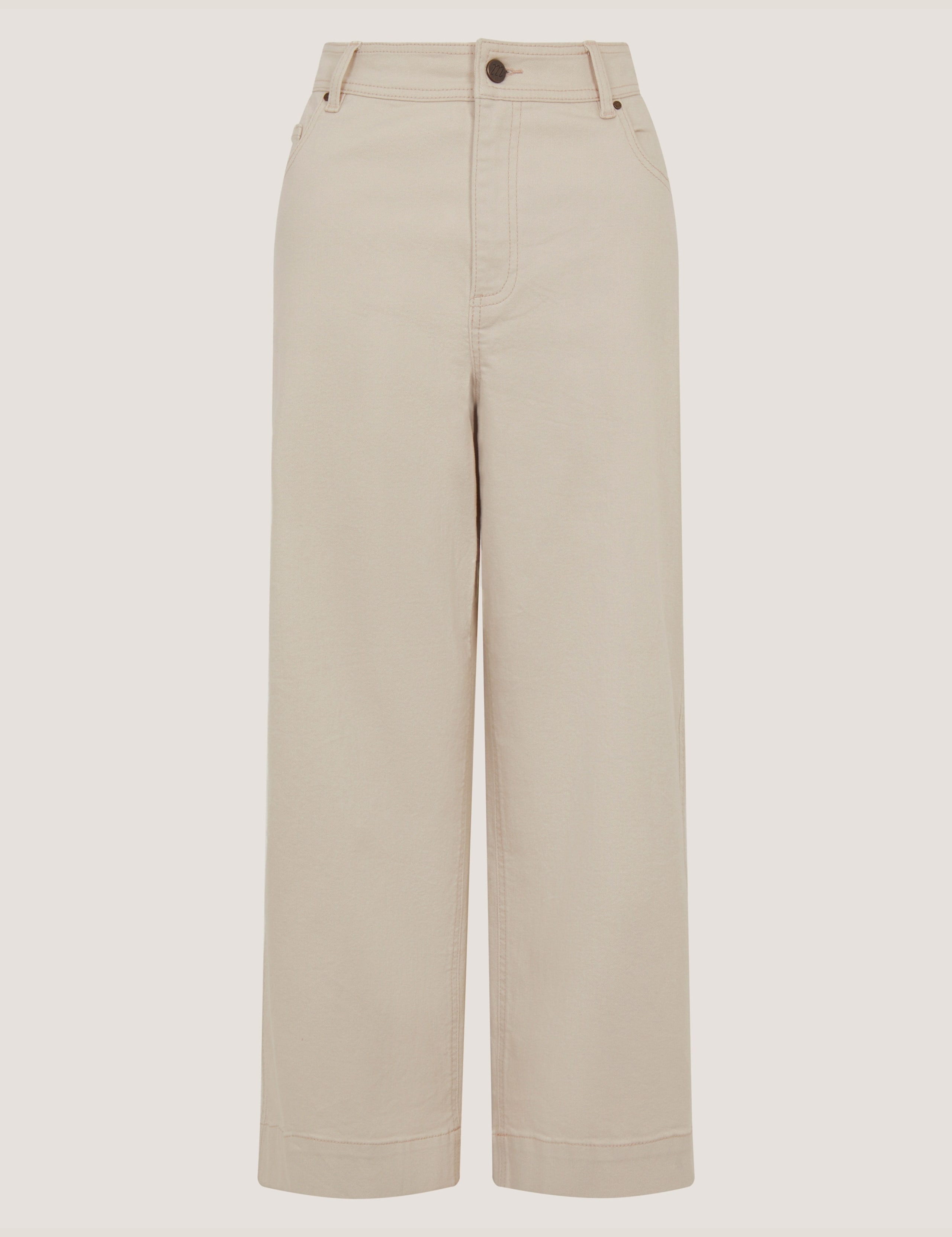 High Waisted Regular Wide Leg Cropped Jeans 2 of 5