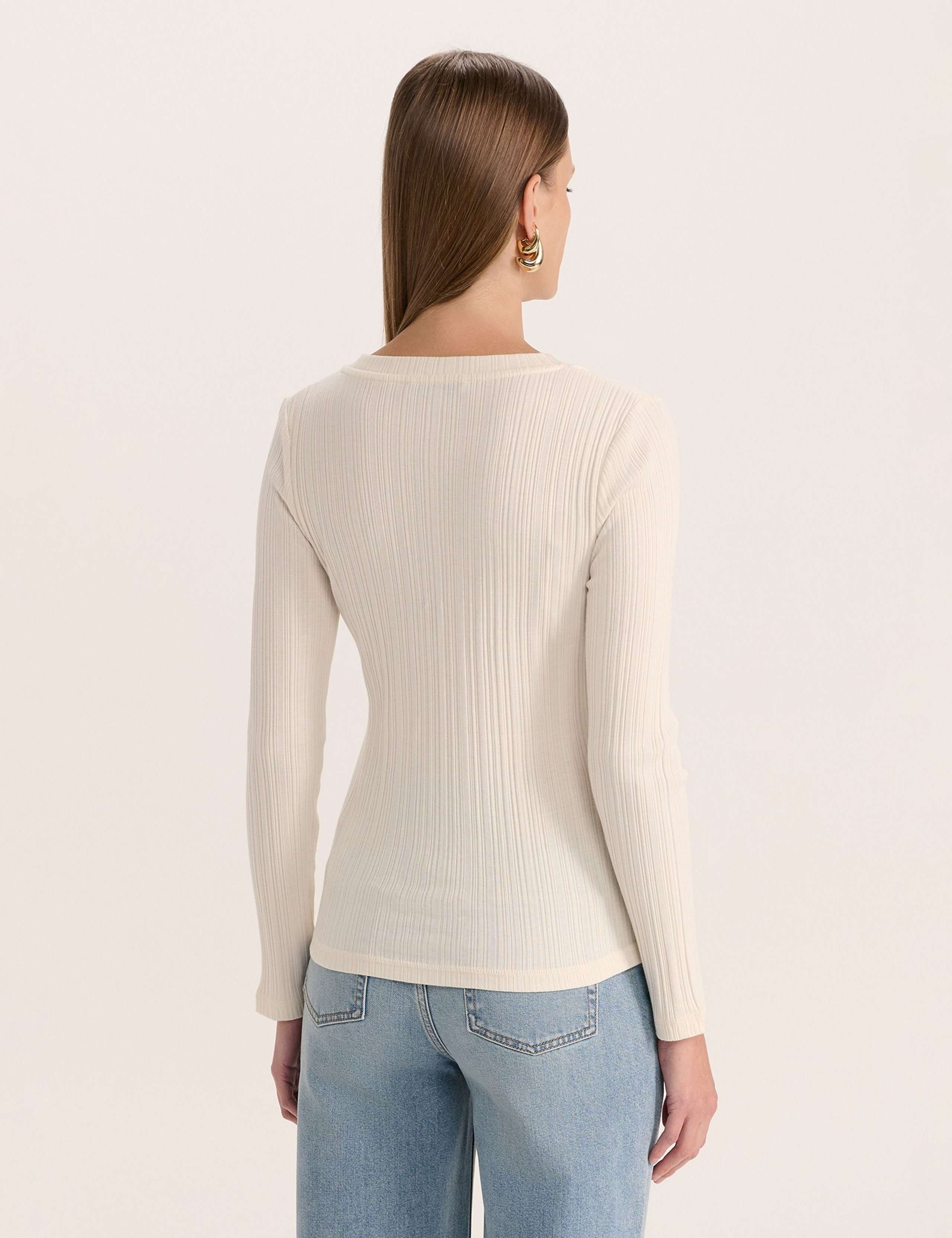 Cotton Modal Blend Textured Top 4 of 5