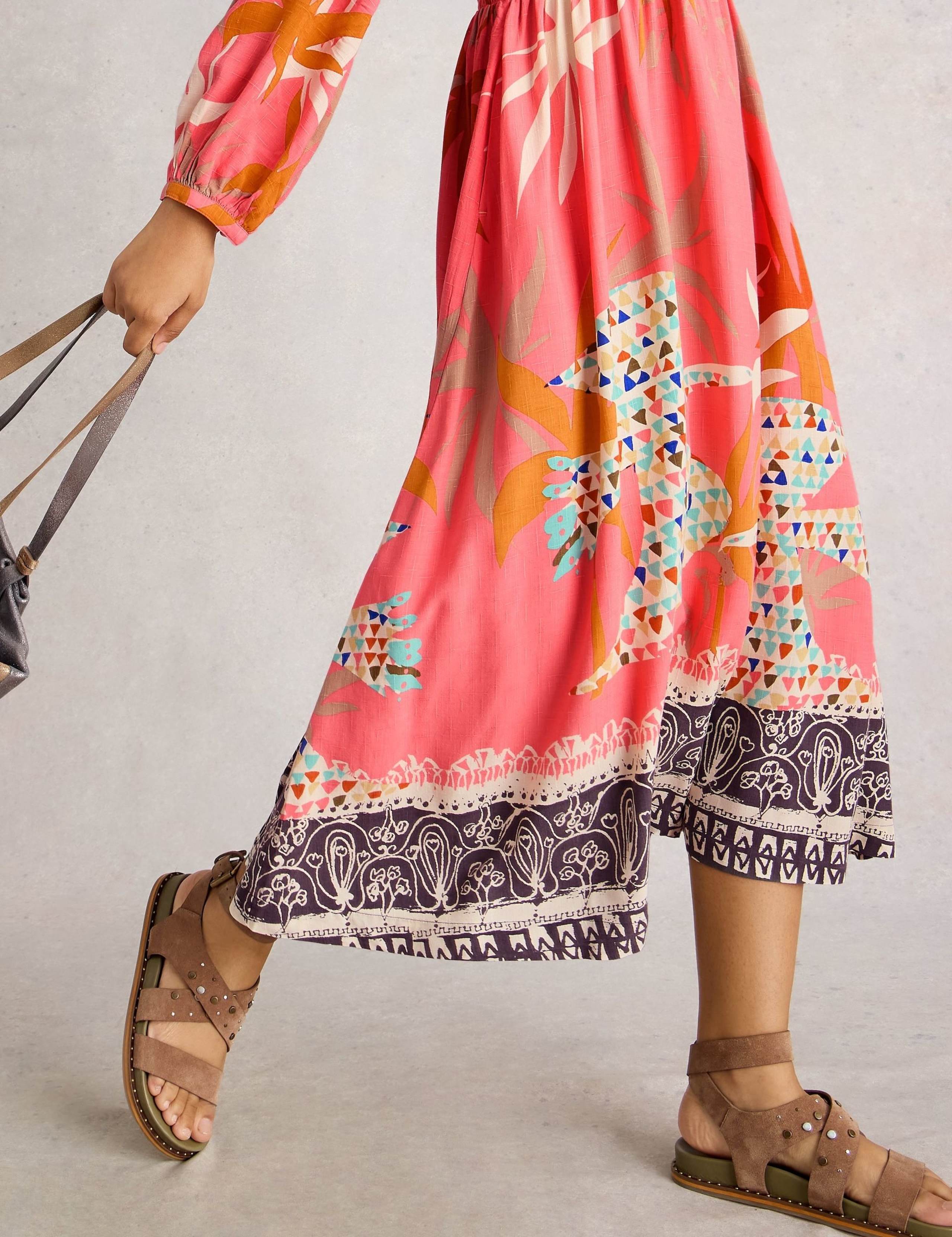 V-Neck Printed Midi Dress 6 of 6