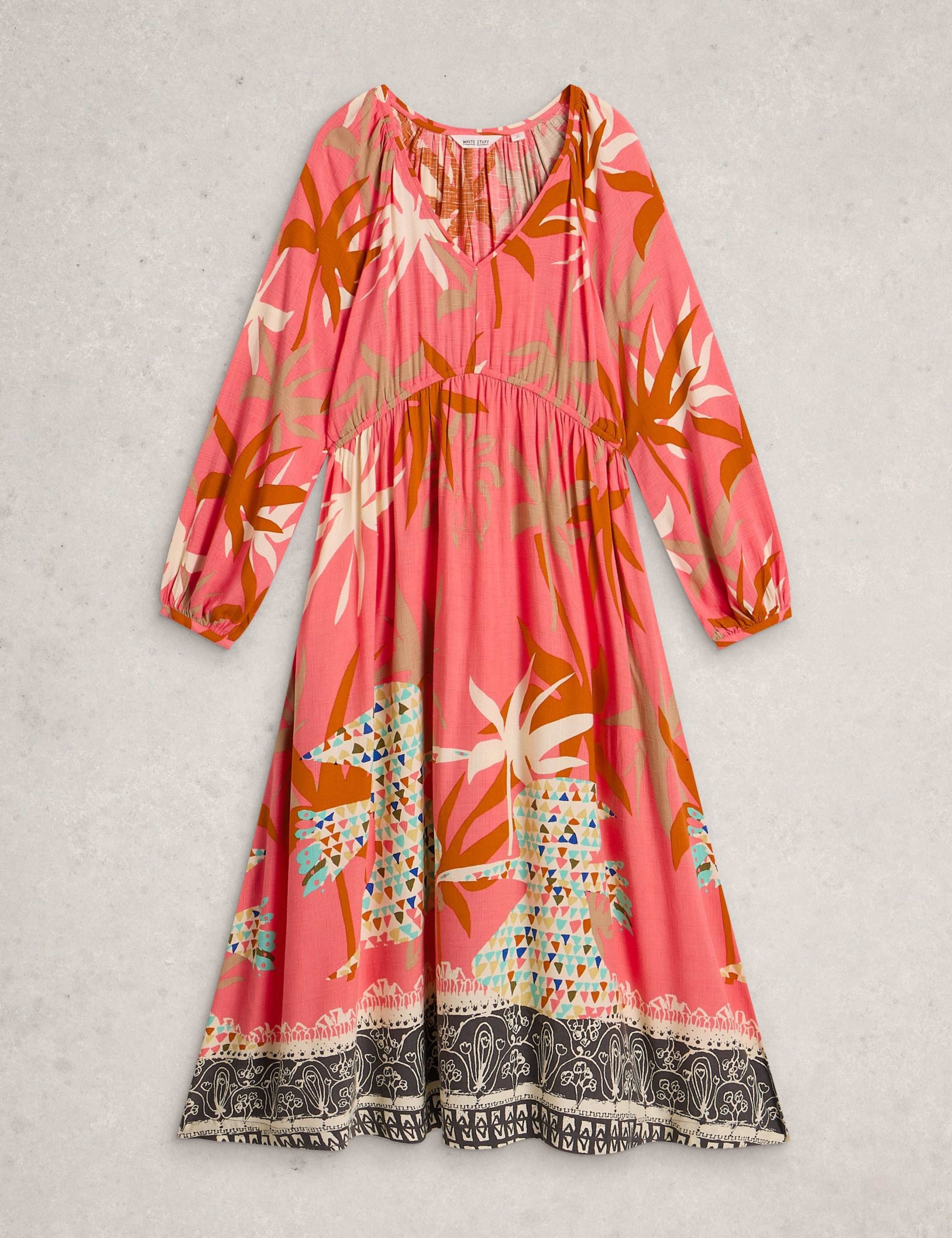 Printed Midi Waisted Dress 2 of 6