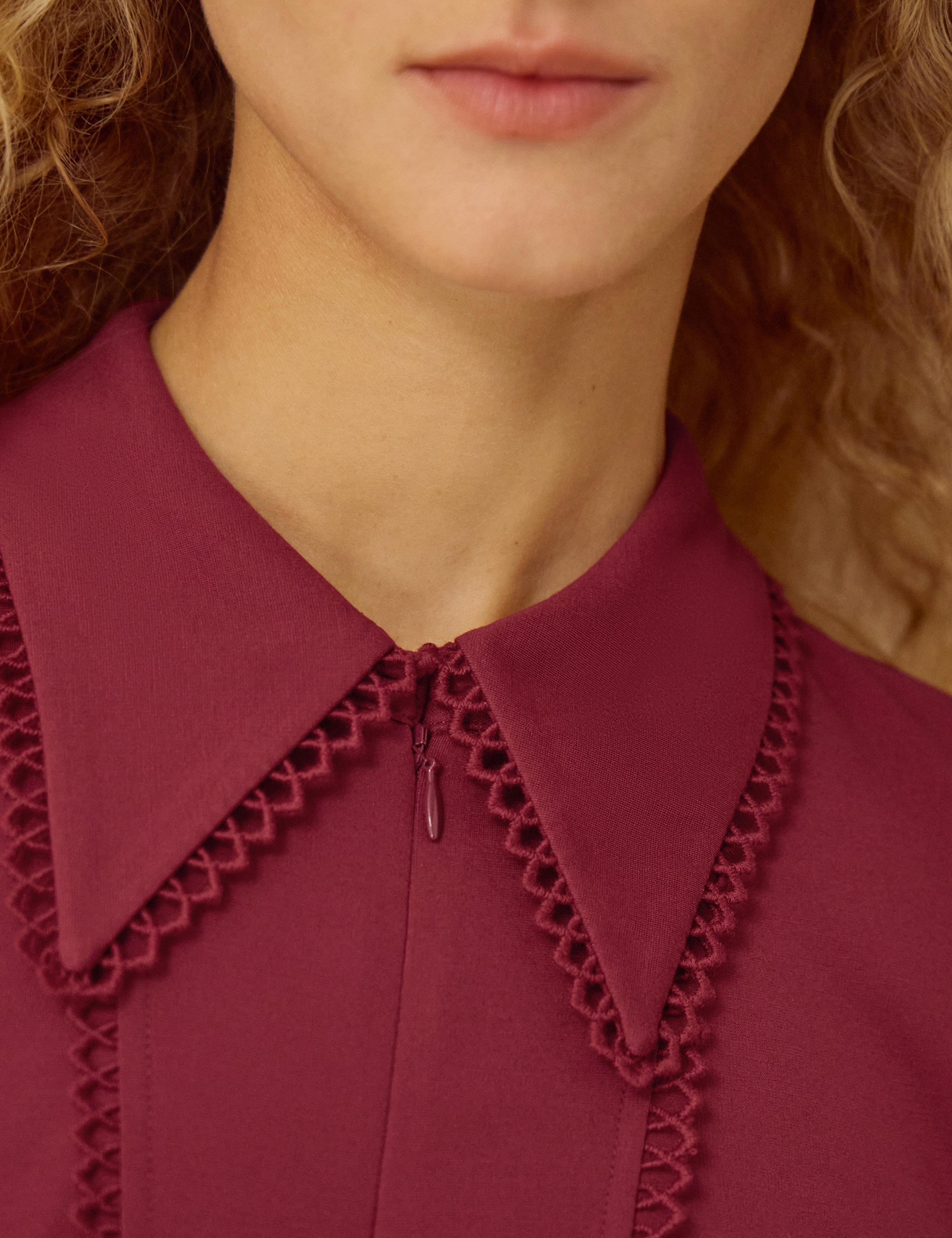 Jersey Zip Neck Midi Shirt Dress 4 of 4