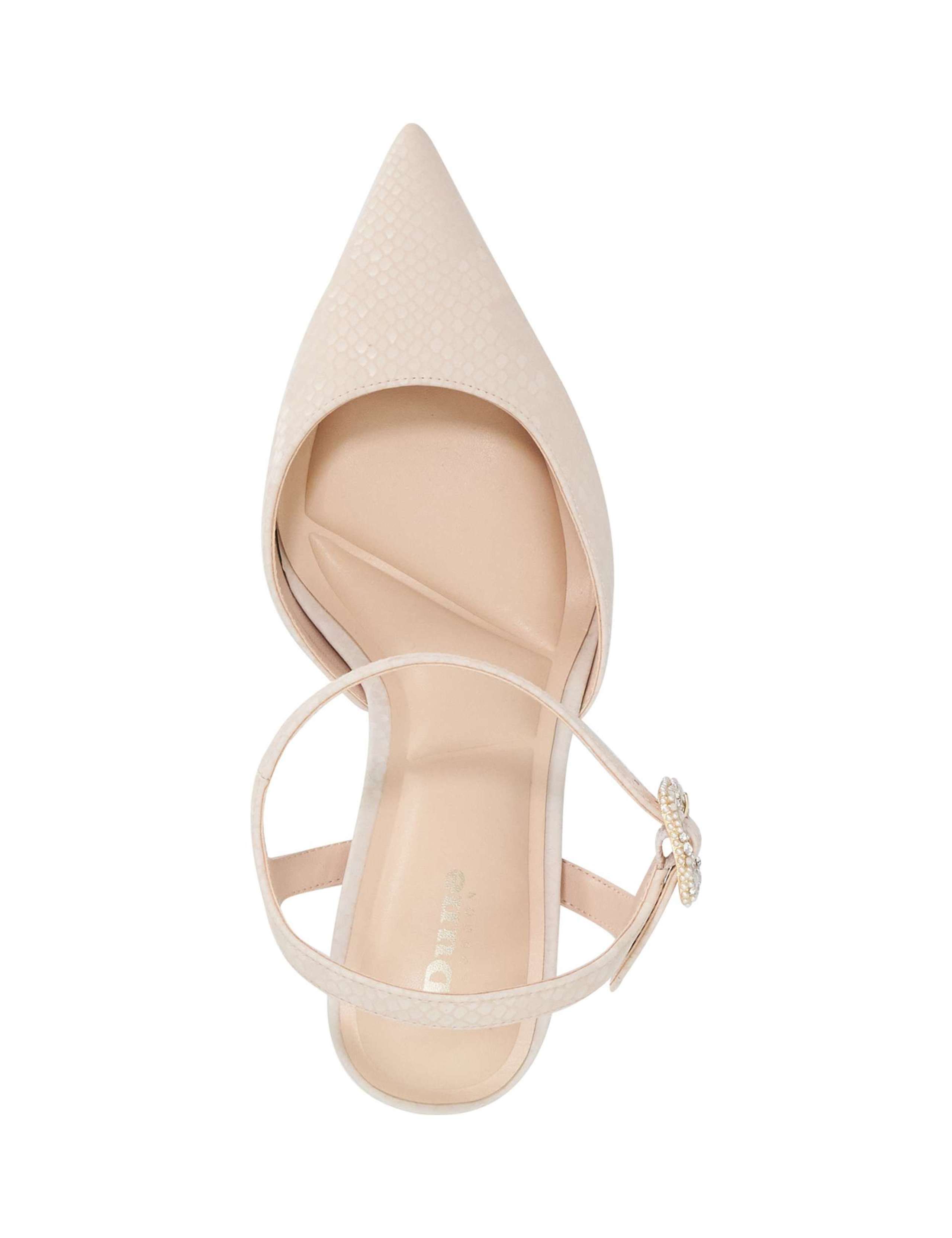 Leather Wide Fit Kitten Heel Slingback Sandals 5 of 5