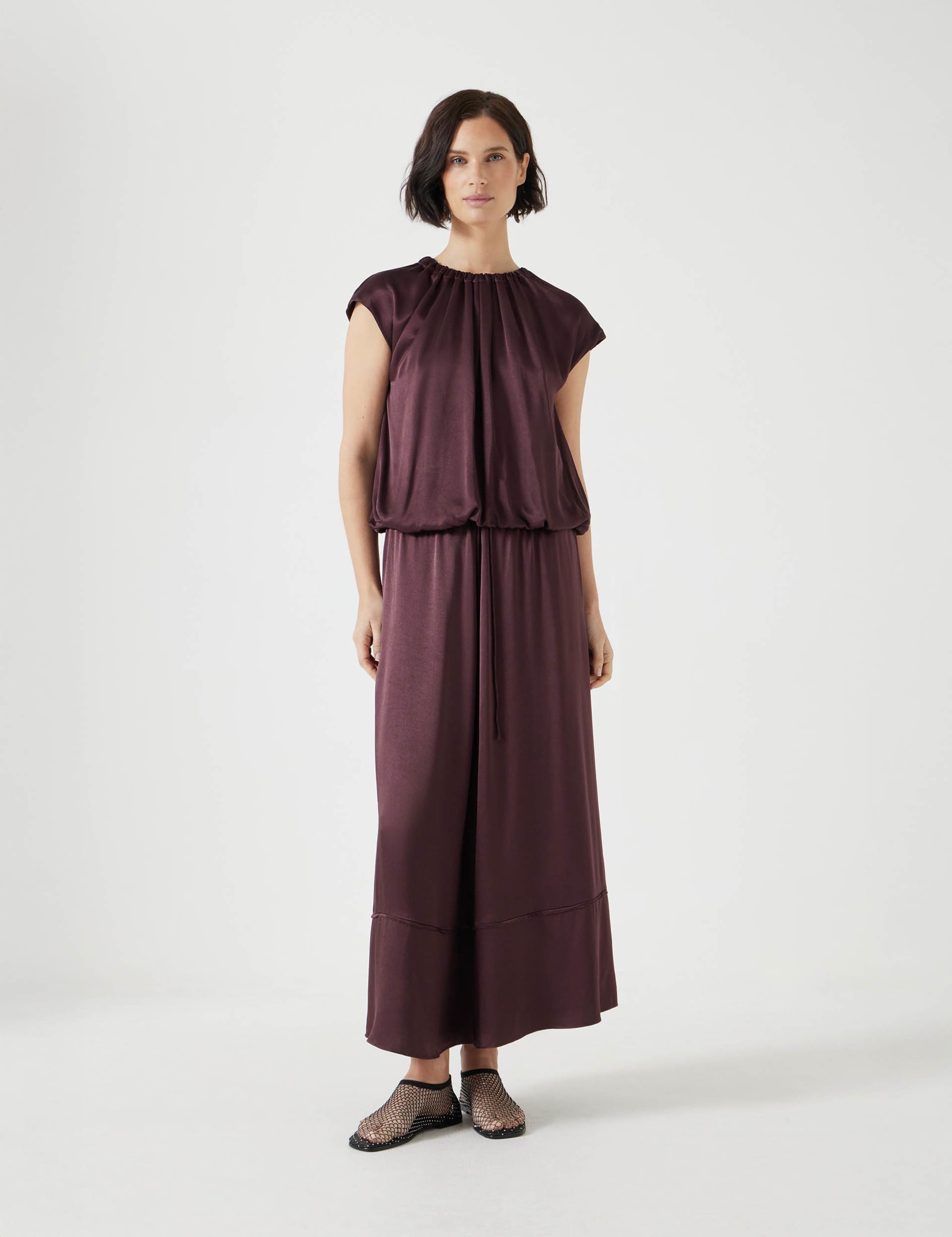 Satin Maxi A-Line Skirt 4 of 4