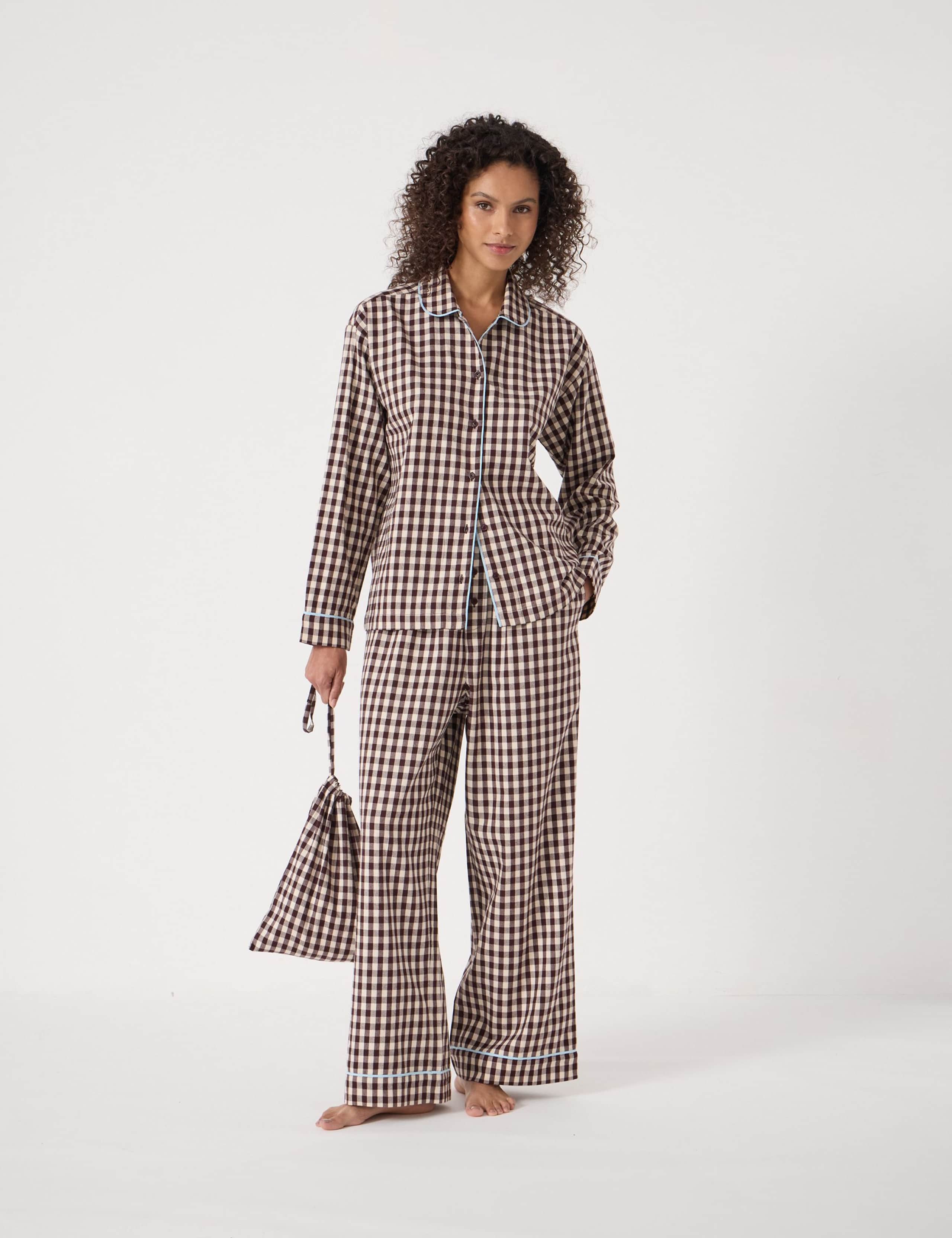 Cotton Rich Checked Pyjama Set 1 of 4