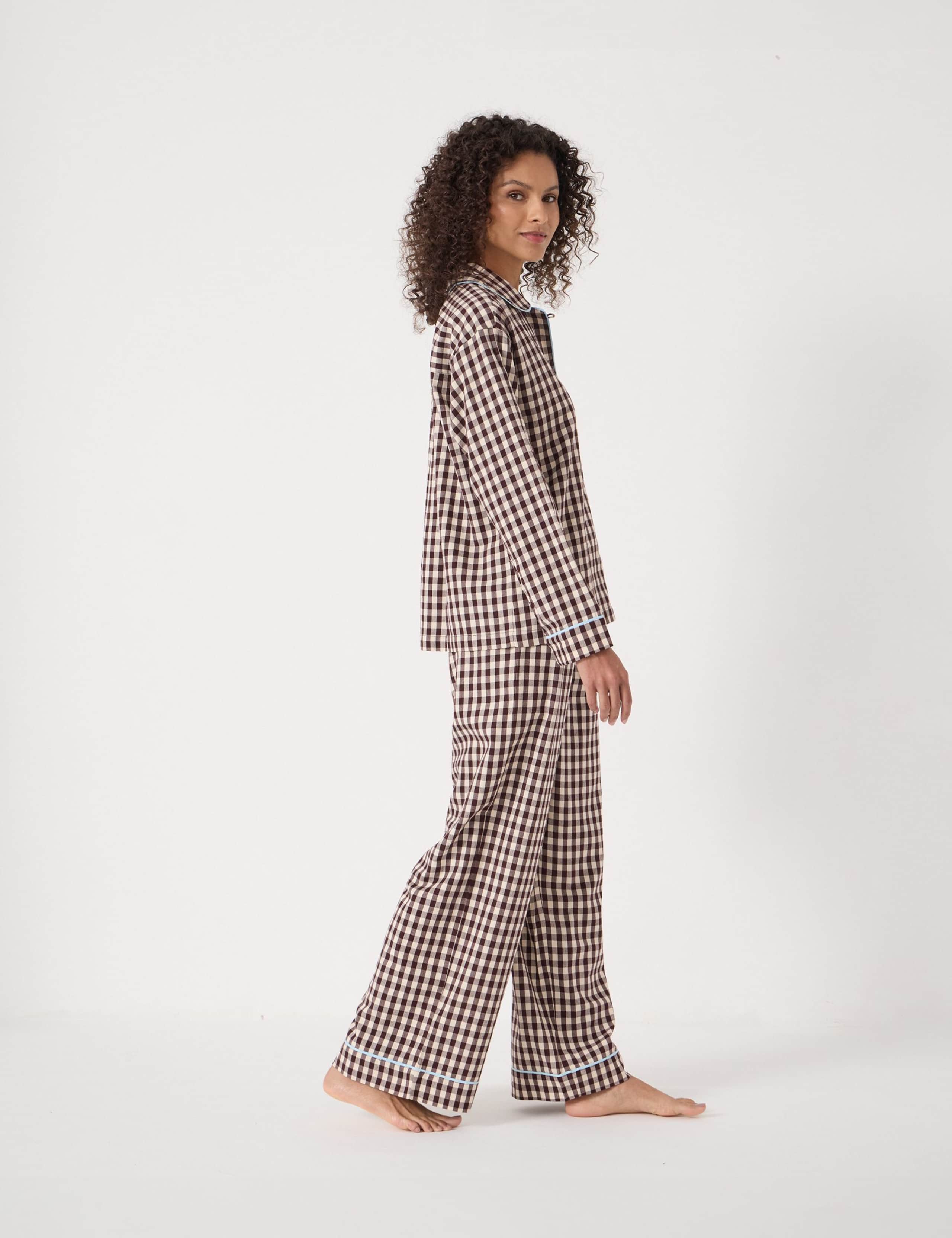 Cotton Rich Checked Pyjama Set 3 of 4