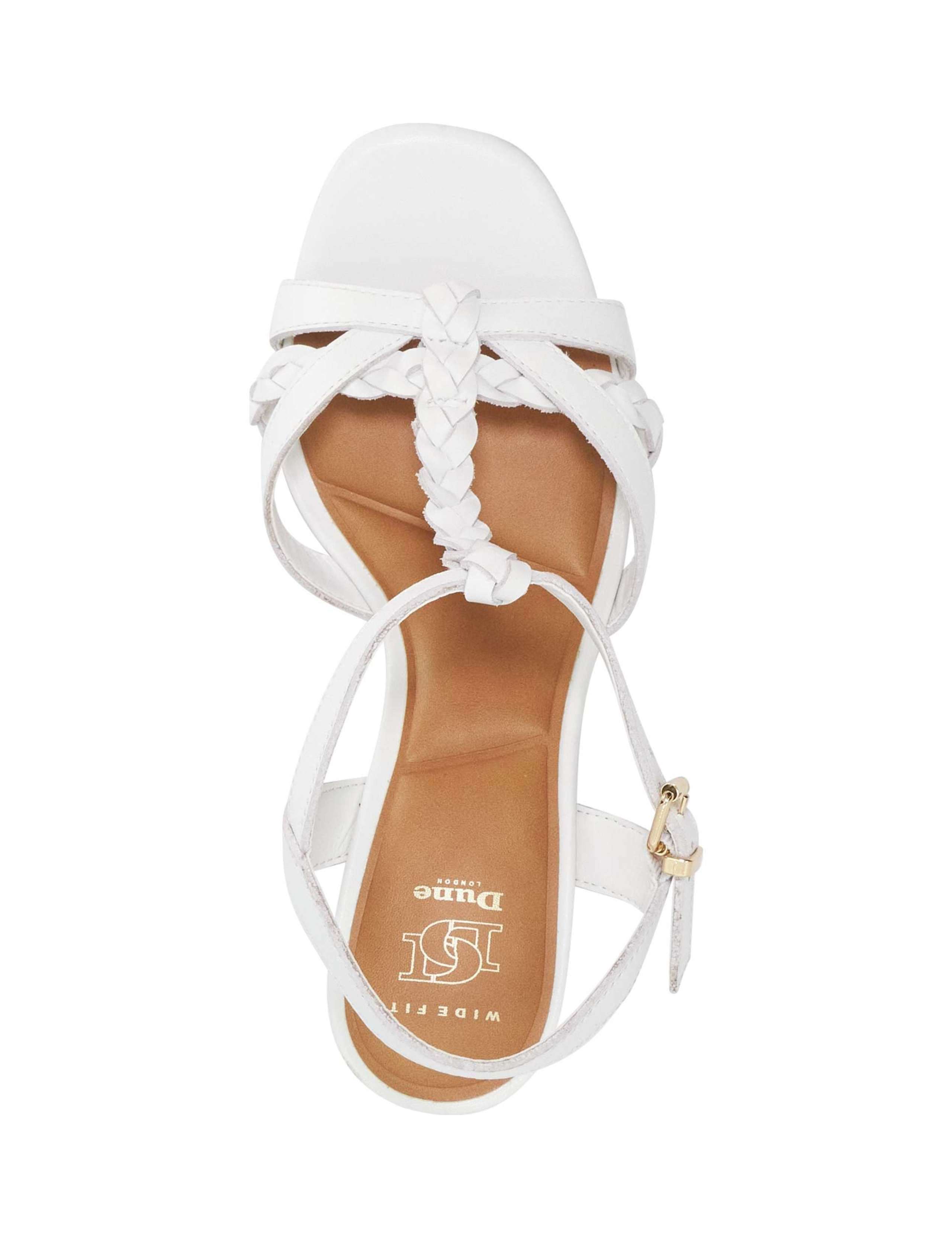 Wide Fit Leather Plait Detail Wedge Sandals 3 of 6