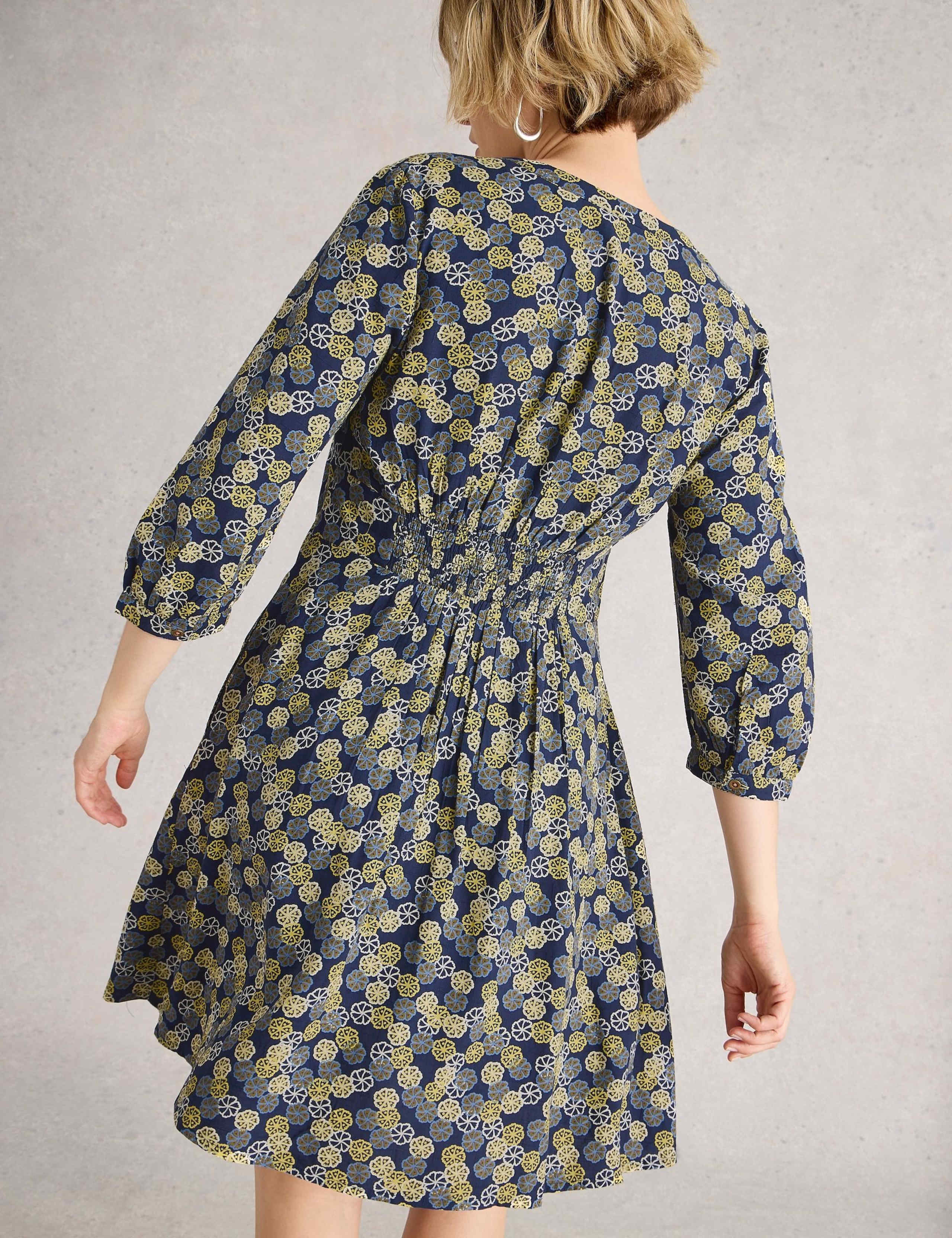 Notch Neck Printed Tea Dress 4 of 6