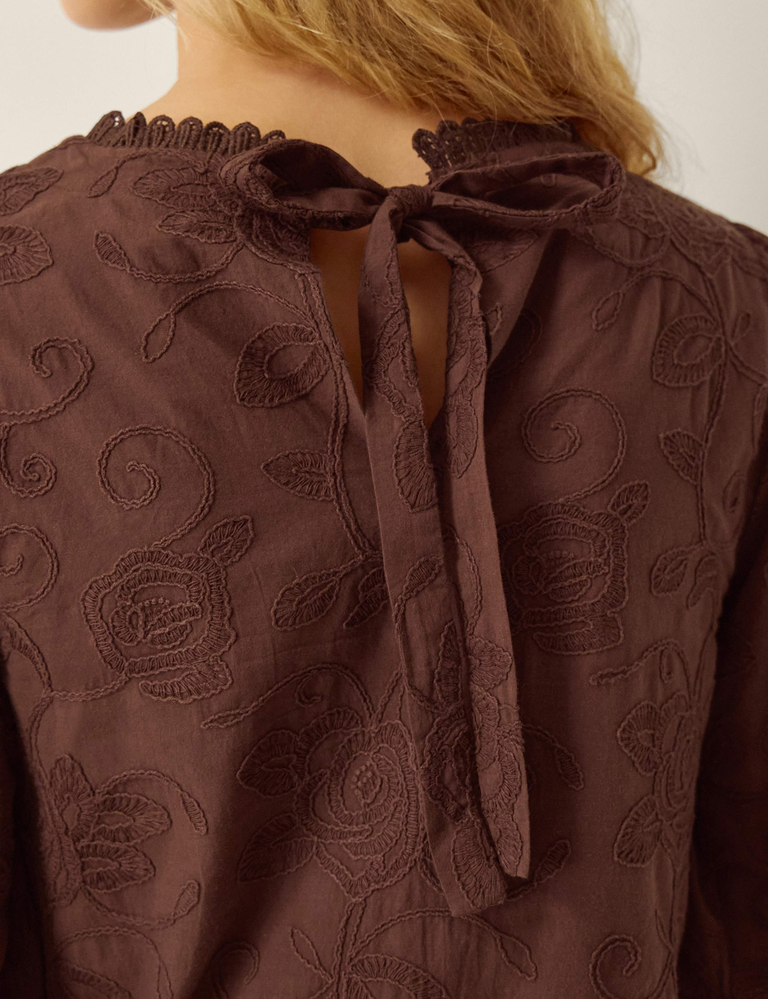 Pure Cotton Embroidered Blouse 2 of 4