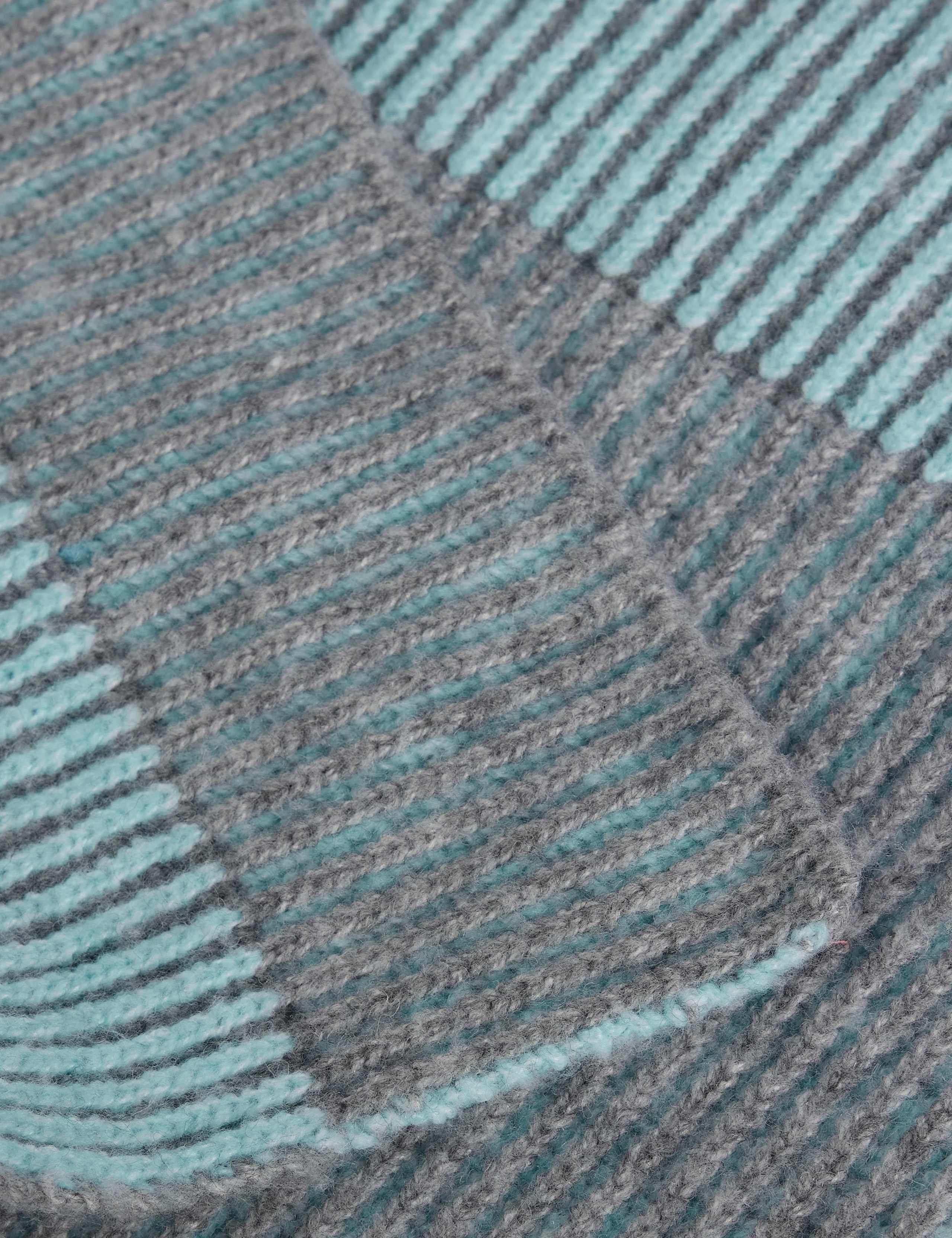 Two Tone Ribbed Knit Scarf 3 of 3