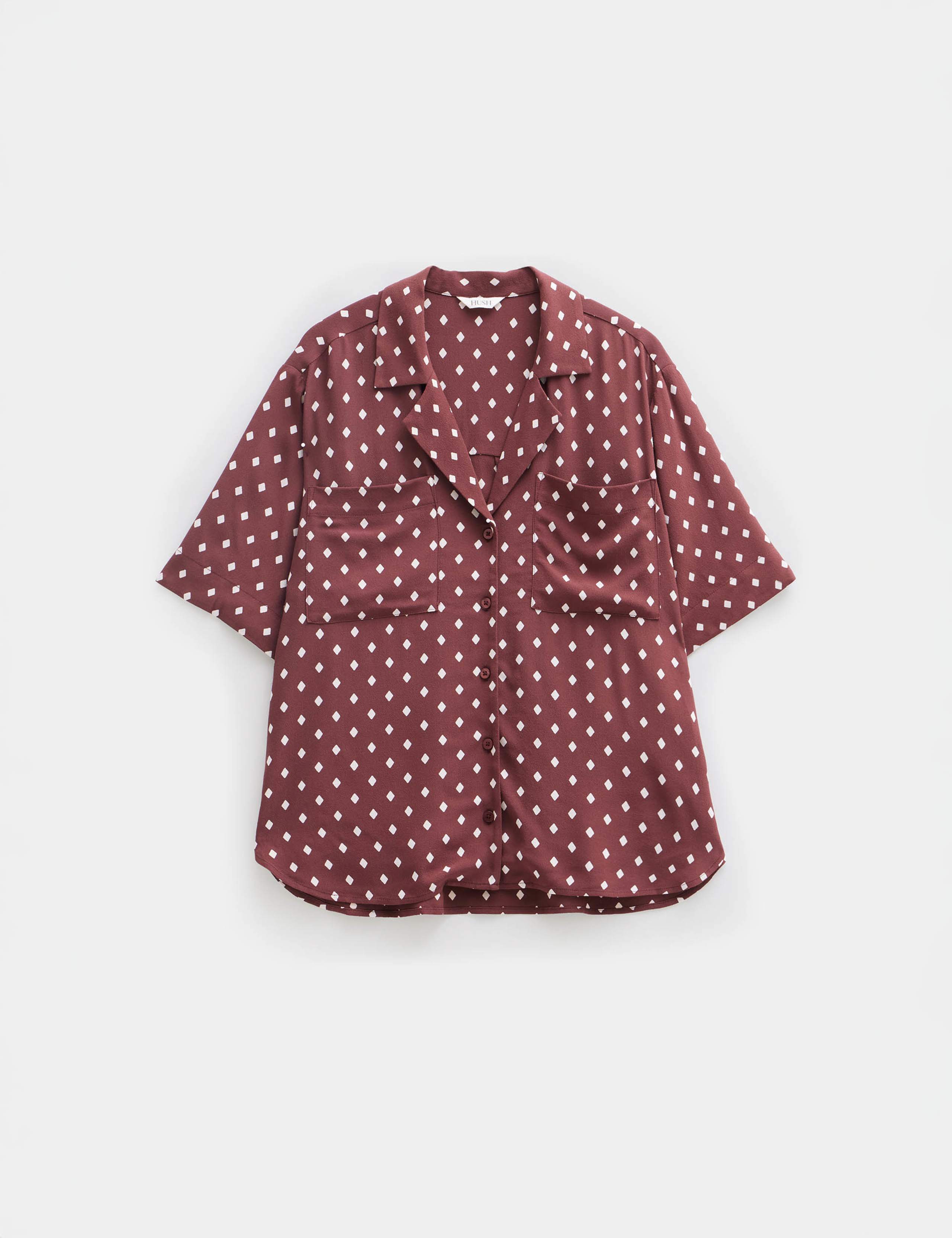 Geometric Revere Collar Relaxed Shirt 2 of 5