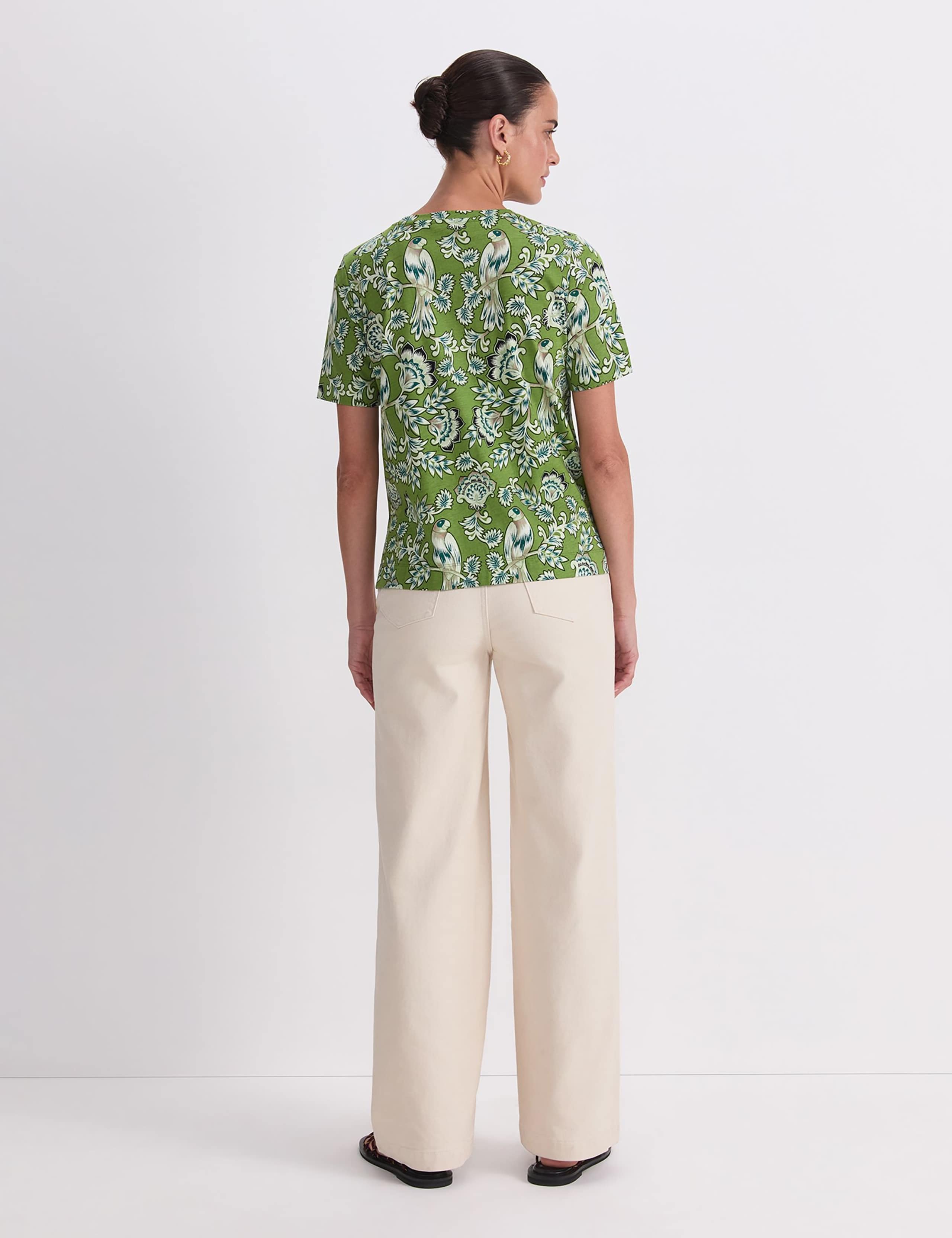 Pure Cotton Printed Round Neck T-Shirt 7 of 7