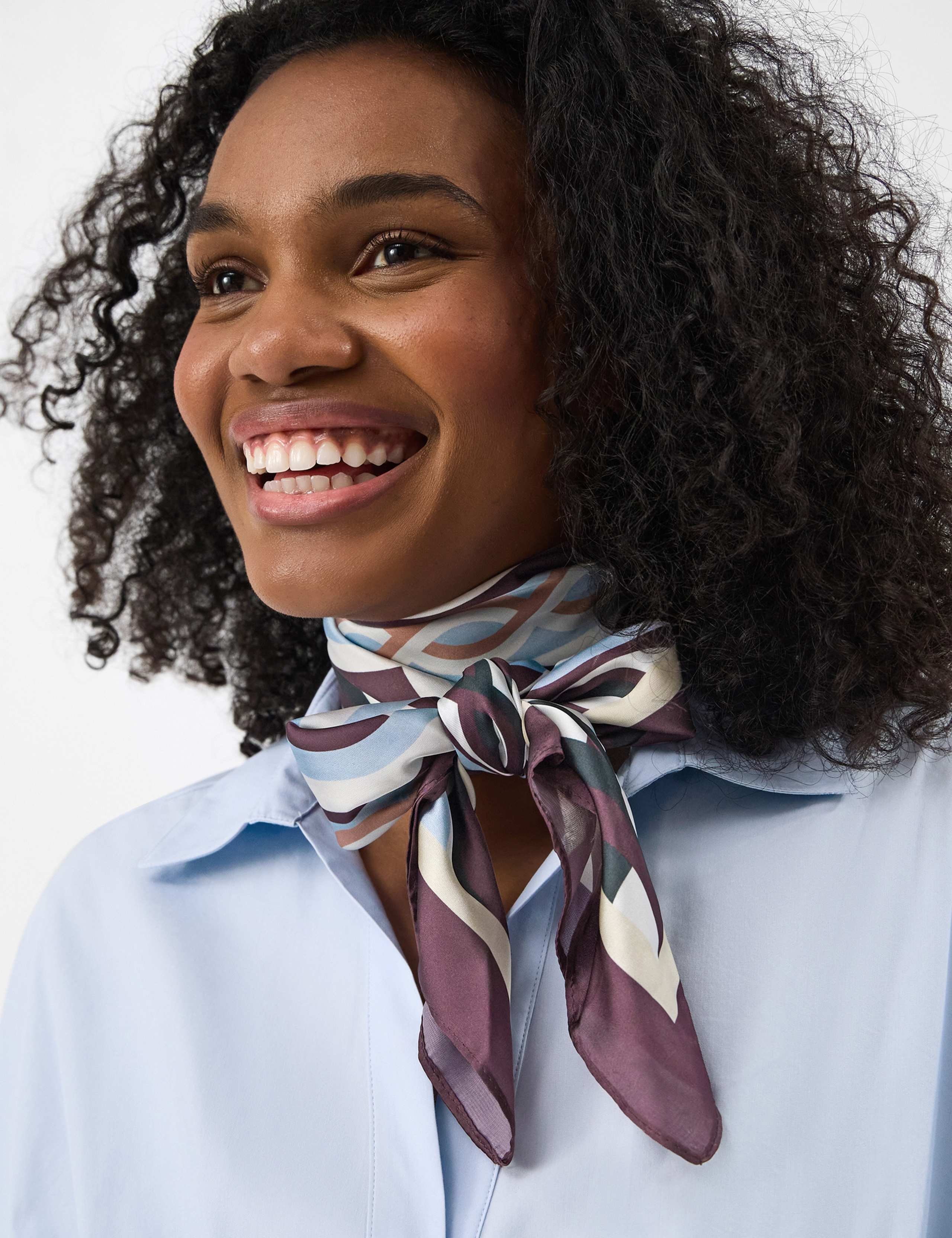 Satin Multi Link Square Scarf 1 of 3