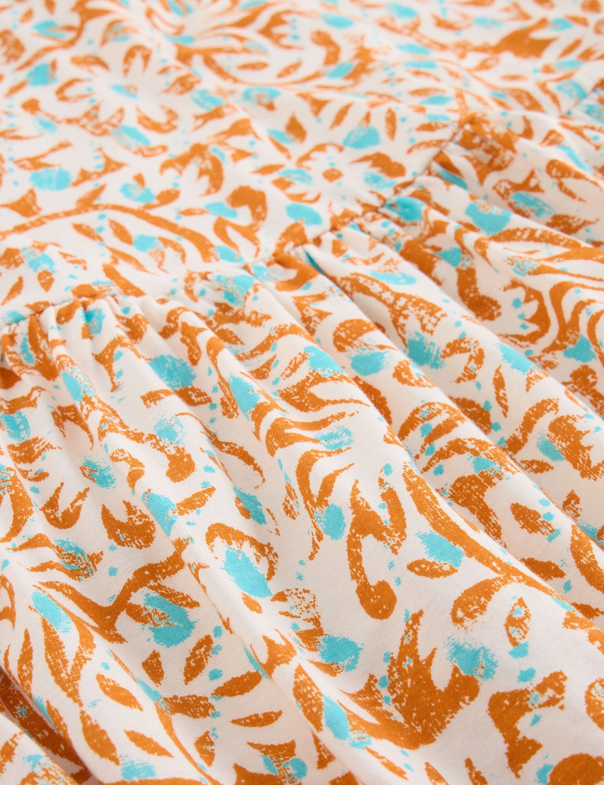 Cotton Blend Jersey Abstract Floral Dress 6 of 6