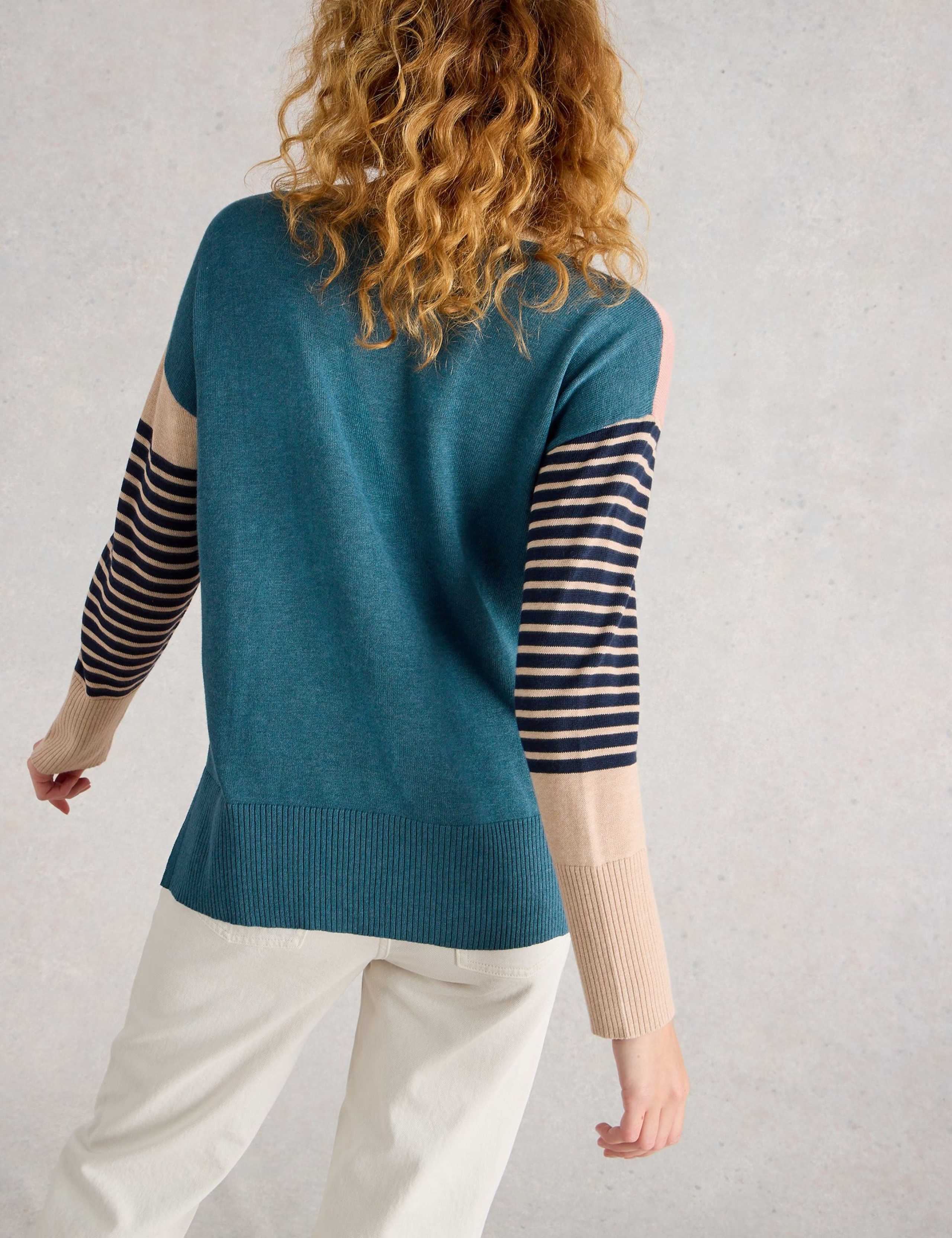 Cotton Rich Heart Crew Neck Jumper 5 of 6
