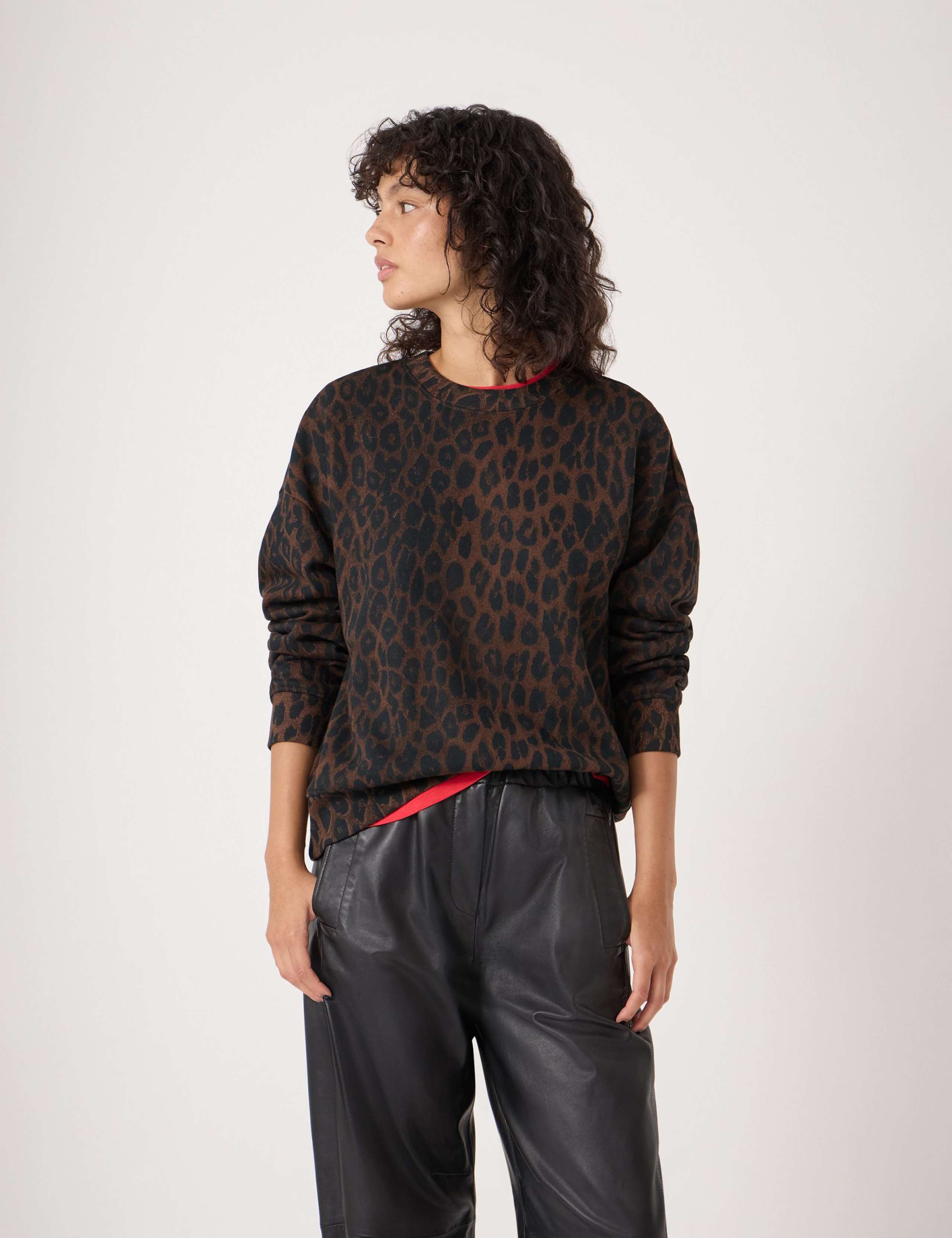 Pure Cotton Animal Print Sweatshirt 1 of 5