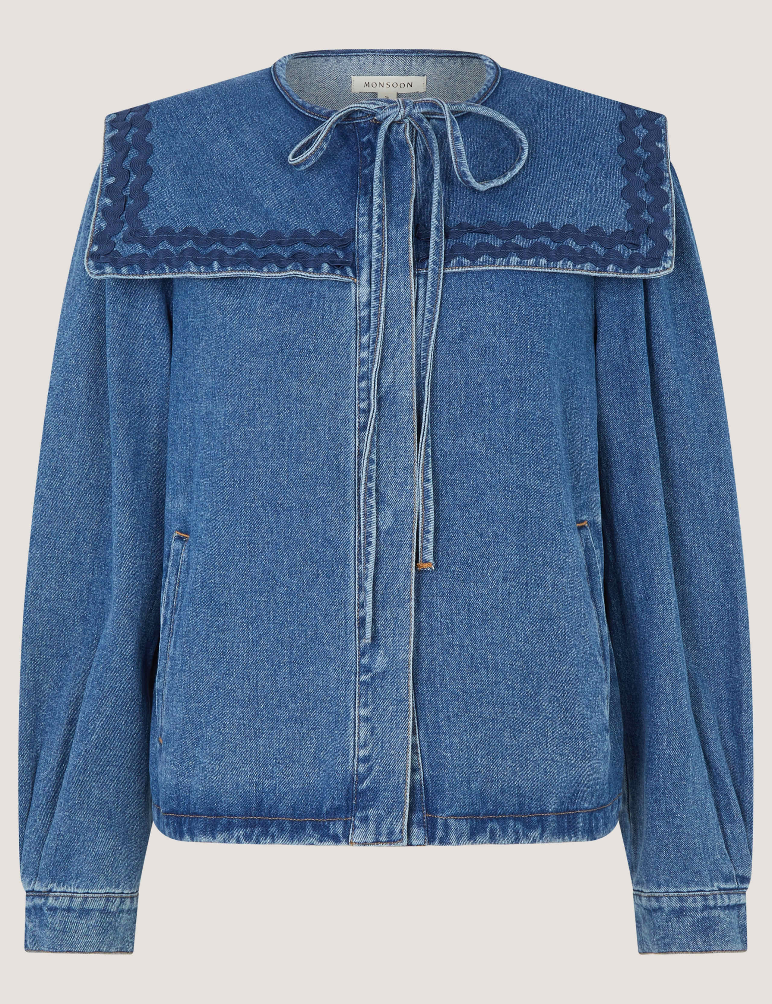Pure Cotton Denim Collared Jacket 2 of 4