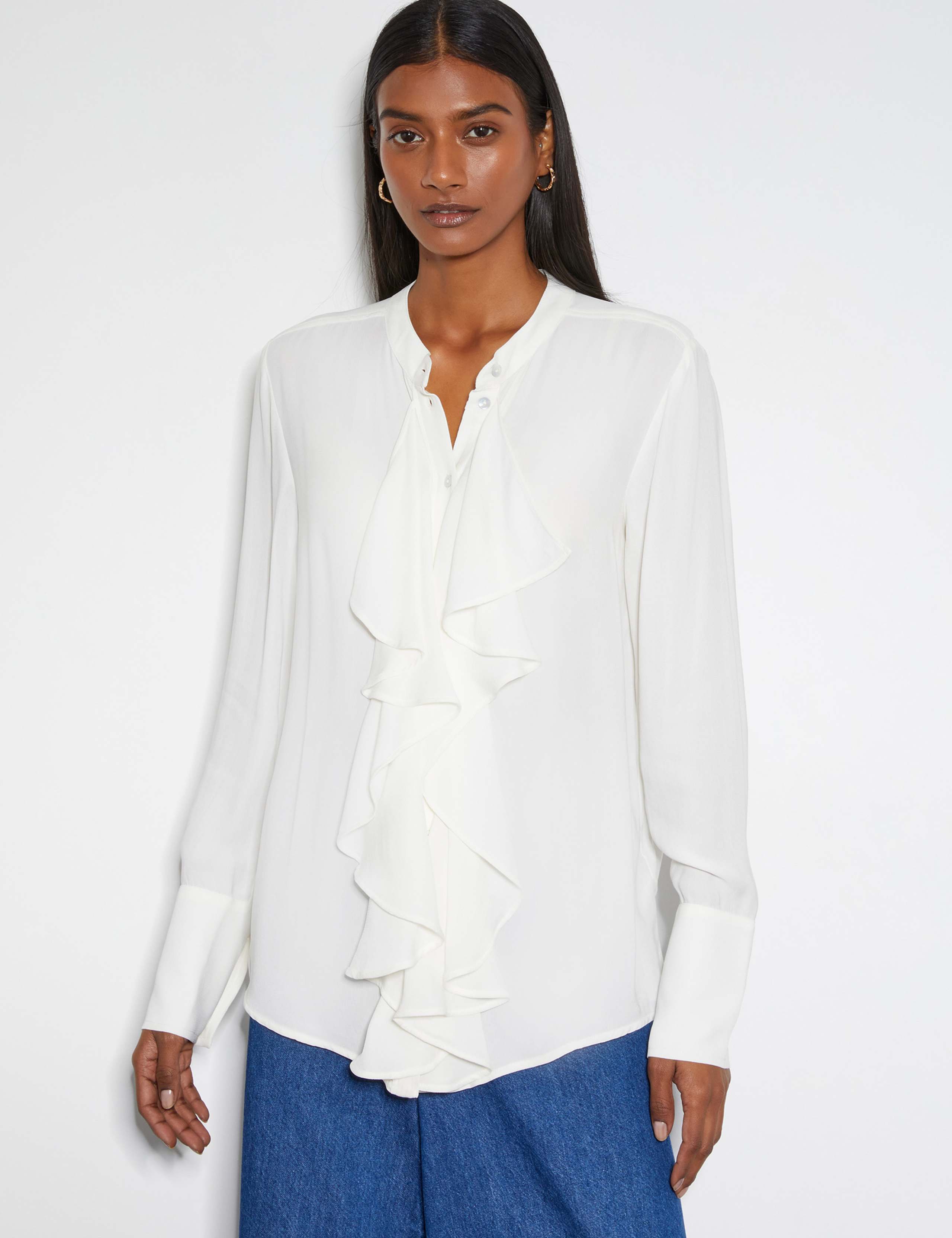 Frill Detail Button Through Blouse 2 of 4